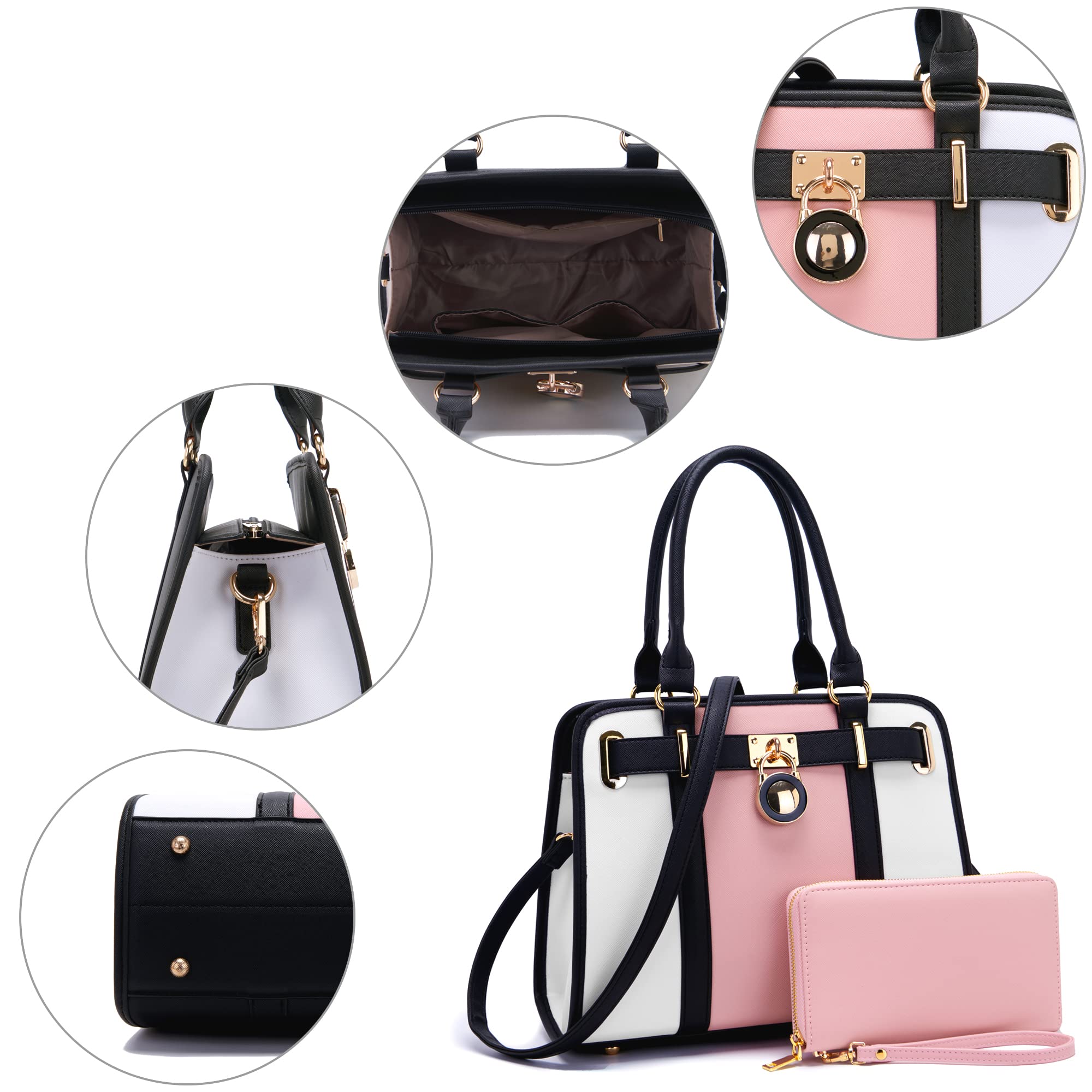 Stylish Women's Handbag Set - Shoulder Bag & Top Handle Satchel Tote with Matching Wallet (2-Piece) | Perfect for Work, Travel, and Everyday Use