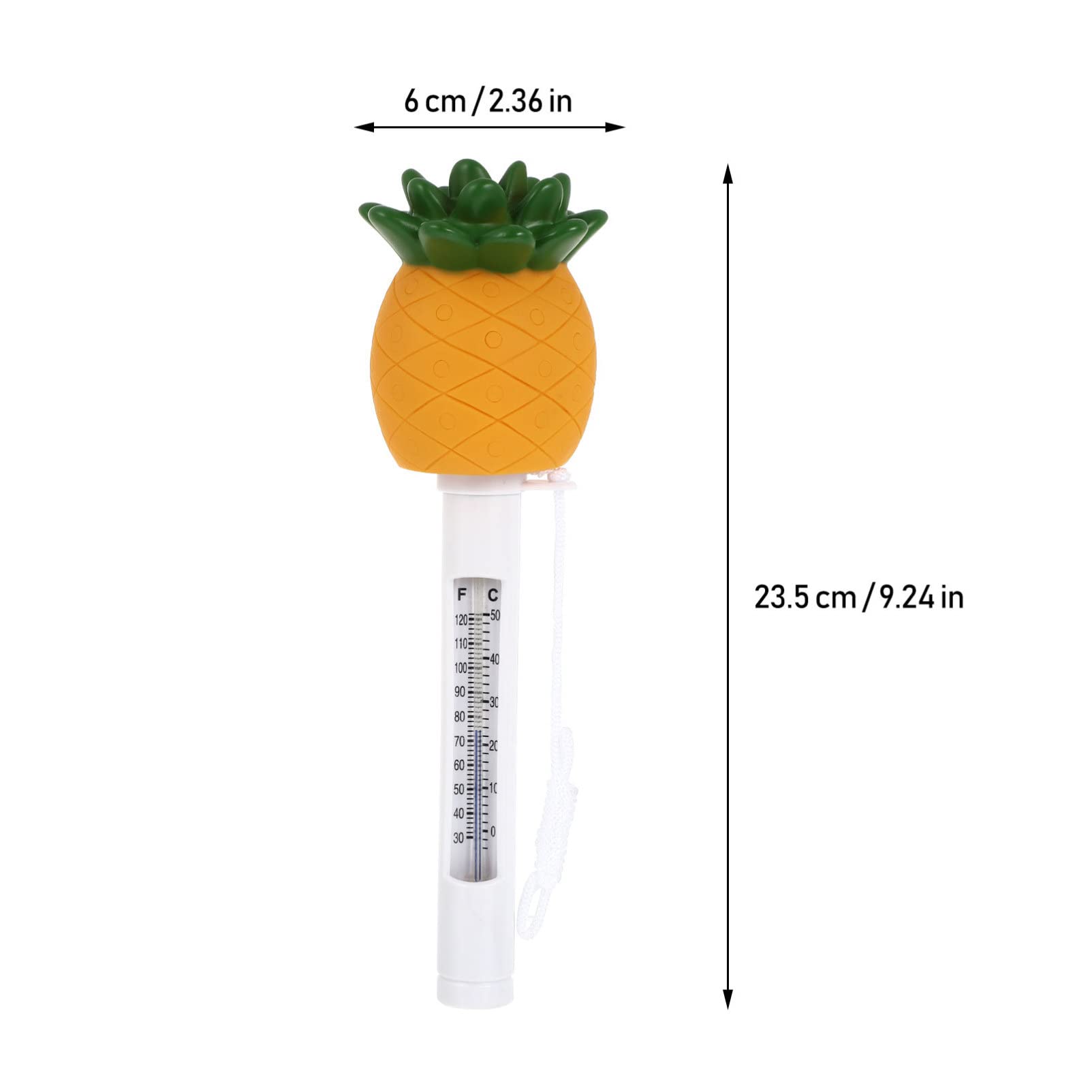 DOITOOL Floating Pool Thermometer - Large Pineapple-Shaped Water Temperature Gauge for Easy Reading in Outdoor & Indoor Swimming Pools, Spas, Hot Tubs - Perfect for Pool Parties, Backyard Relaxation, and Spa Maintenance