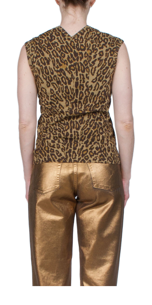 Double V Vest Leopard Print - Stylish Women's Fashion Top for Casual Wear, Night Out & Street Style
