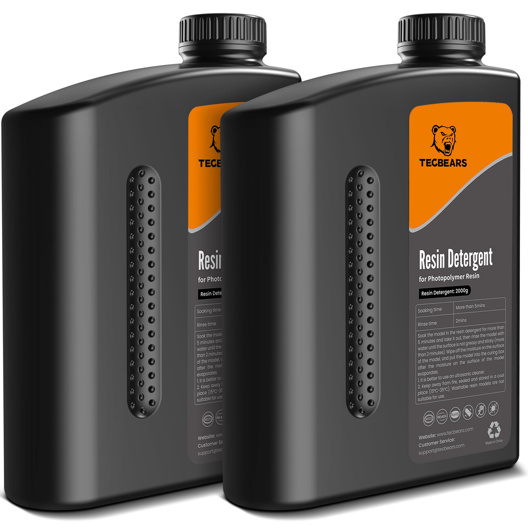 Premium 3D Printer Resin Cleaner 4KG (8.8 lbs) - Non-Toxic Reusable Detergent for UV Resin & 3D Printing - 2-Pack (2KG x 2) for Professional 3D Printing & Model Cleaning - Perfect for Home Workshops & Maker Spaces