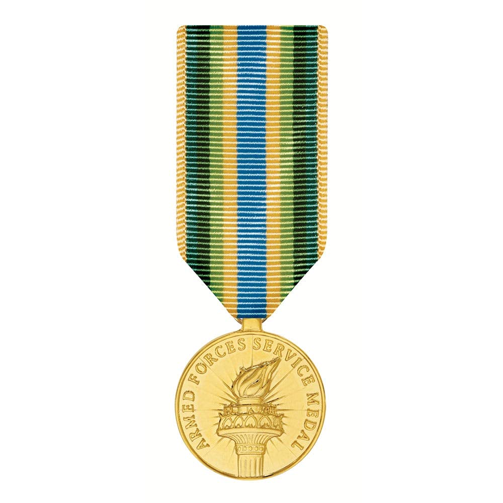 MEDALS OF AMERICA EST. 1976 - Armed Forces Service Miniature Medal | Anodized Military Award | Perfect for Veterans, Collectors & Display Cases | Official US Military Recognition