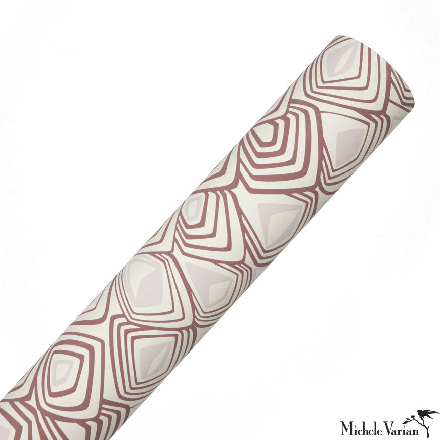 Boho Diamond Wallpaper - Snow Mauve Clay Peel and Stick Removable Wallpaper for Bedroom, Living Room & Nursery | Self-Adhesive, Easy to Install, Waterproof Home Decor