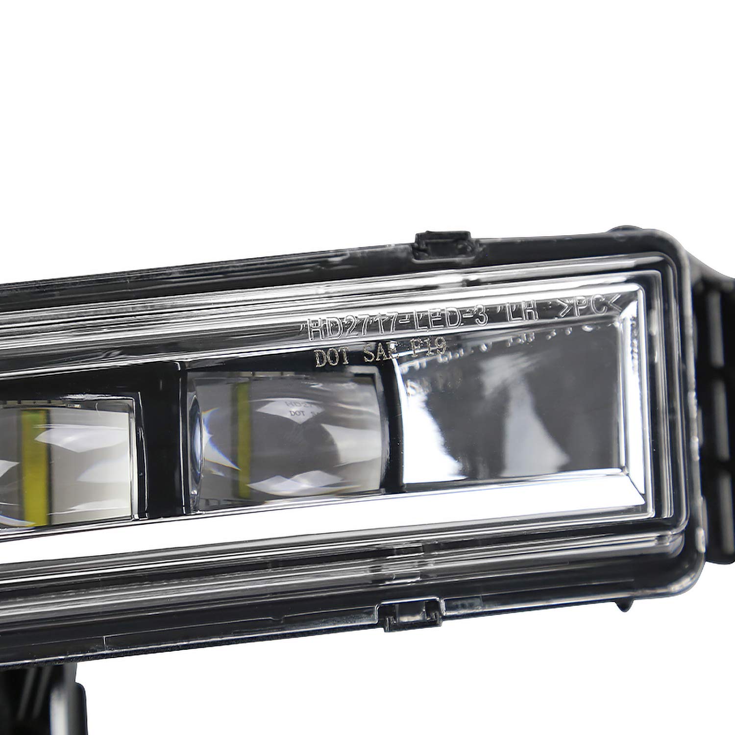 Spec-D Tuning Chrome LED Fog Lights with Built-In LED Bulbs + Switch - Compatible with 2019-2020 Honda HR-V (Left + Right Pair) - Upgrade Your Night Driving Safety & Style
