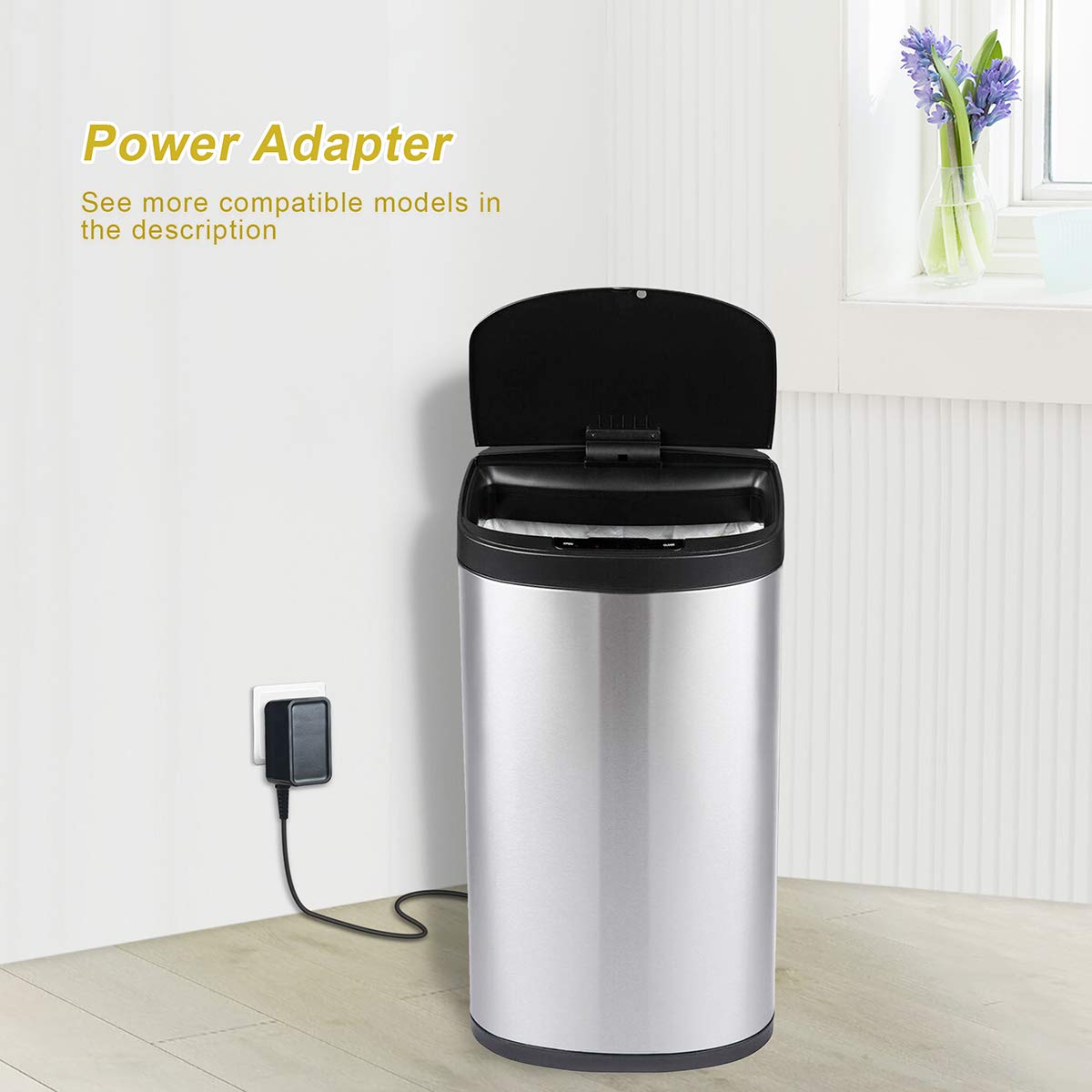 6V AC Power Adapter for Trash Can Deodorizer NX SX MX RX HX RS RE MT Models - Compatible with p/n AC16RES, IT16RES, DZT13, ACNXSX - Replacement Charger Cord for Home, Office & Kitchen Use