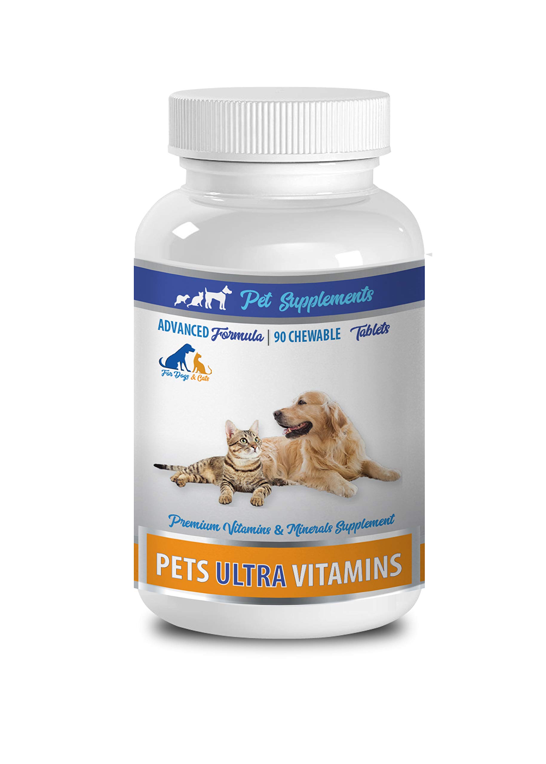 Premium Pet Vitamins for Dogs & Cats - Essential Minerals & Vitamin B Chewable Supplements - 90 Count Bottle - Supports Joint Health, Immunity & Energy for Active Pets