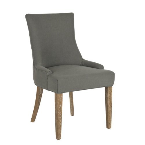 Safavieh Mercer Collection Lester Dining Chairs - Dark Granite Finish - Set of 2 - Modern Kitchen & Dining Room Furniture for Home Decor
