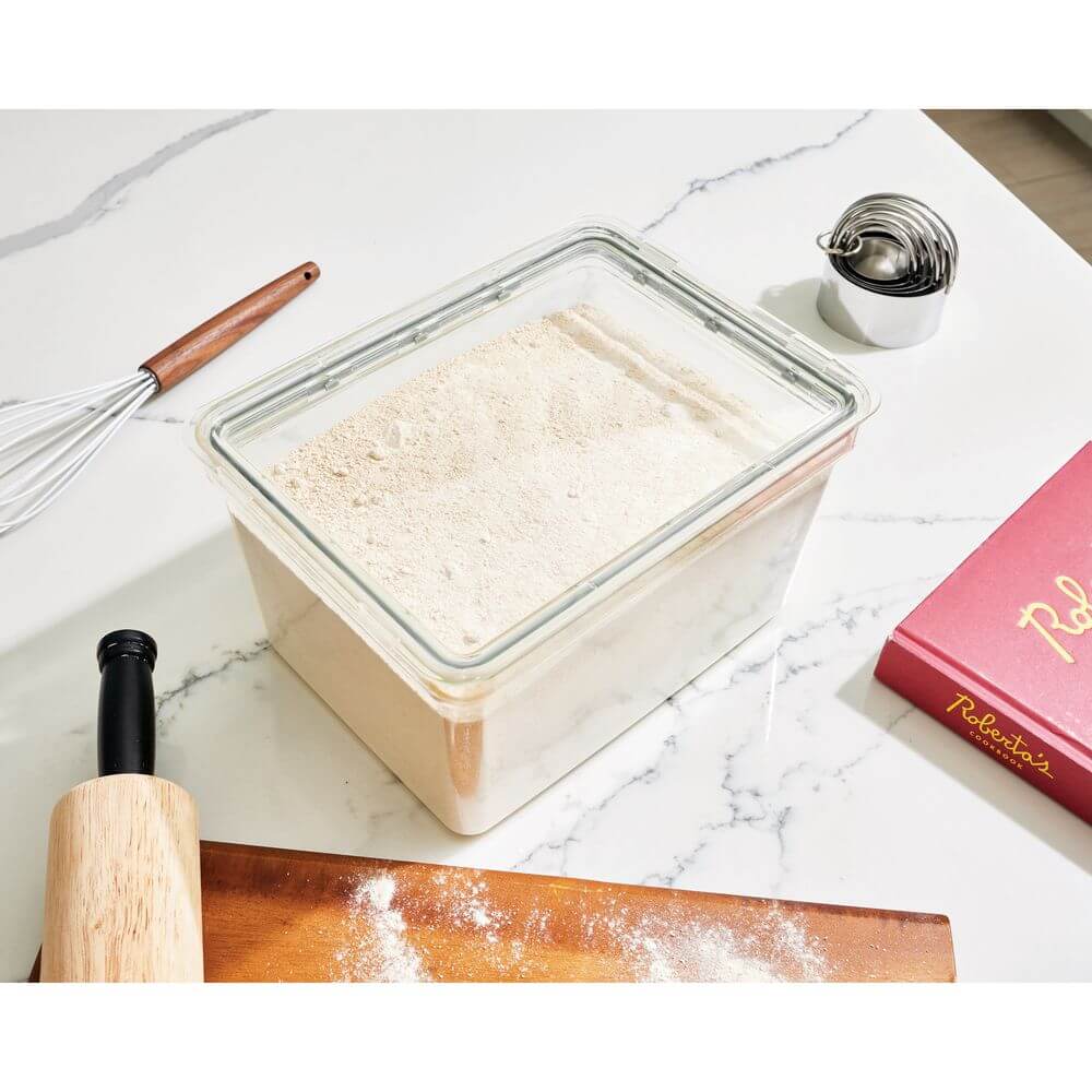iDesign Large Tall Pantry Storage Container with Clear Lid - Perfect for Organizing Dry Food, Cereal, Pasta & Baking Supplies in Kitchen Pantry