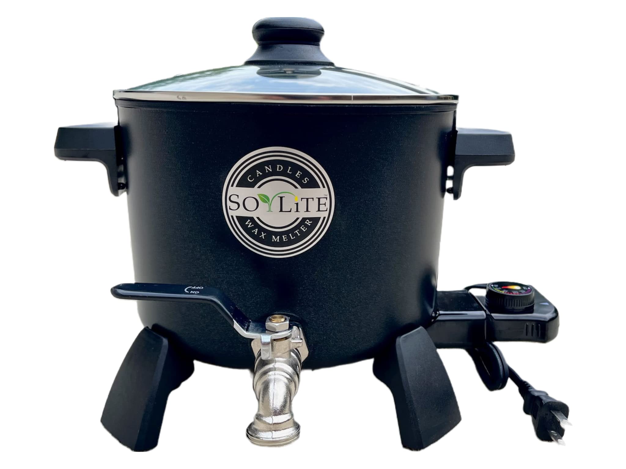 Premium Wax Melter for Candle Making - 6-7 Quart Capacity with Easy Pour Lever Valve by Soylite Candles - Perfect for DIY Soy Wax, Beeswax & Paraffin Candle Crafting at Home or Small Business