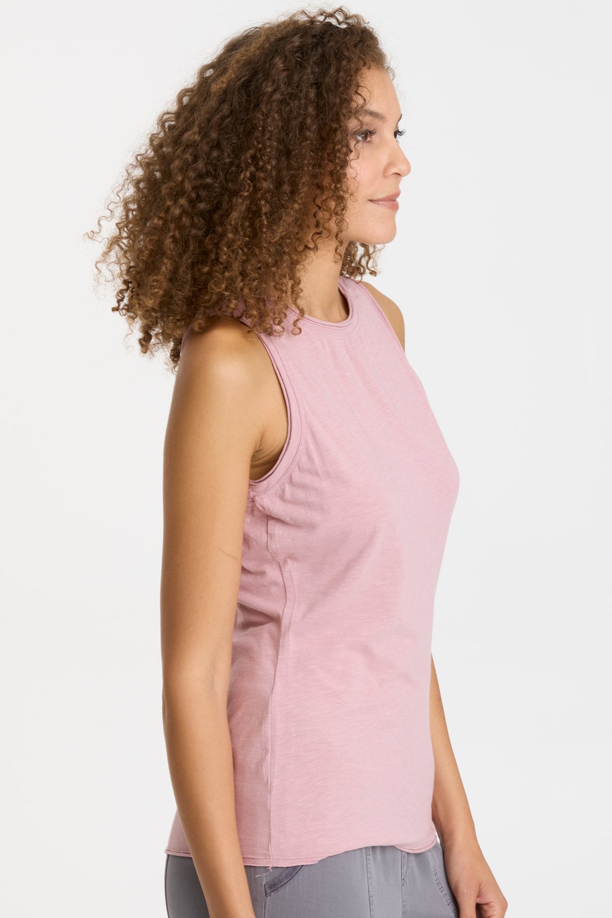 Tasha Tank Top - Soft Lavender Suede Women's Blouse for Casual Wear & Summer Outfits | Perfect for Beach, Brunch, and Date Nights