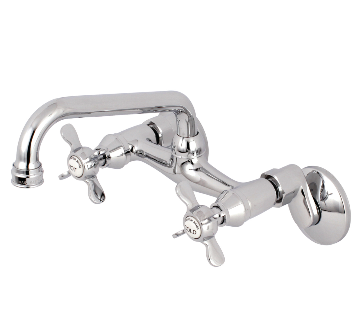 Essex Two Handle Wall Mount Kitchen Faucet - Durable Stainless Steel Sink Faucet for Modern Kitchens | Perfect for Small Spaces & RV Use