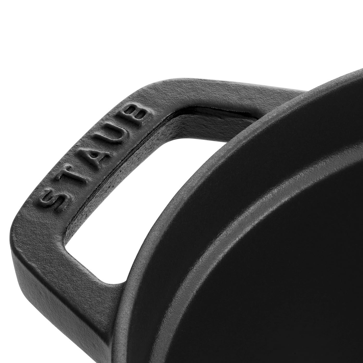 Staub 37cm Cast Iron Dutch Oven - Enameled Black Cocotte for Stovetop, Oven & Grill - Perfect for Braising, Stewing & Baking - Heavy Duty Cookware for Home Chefs