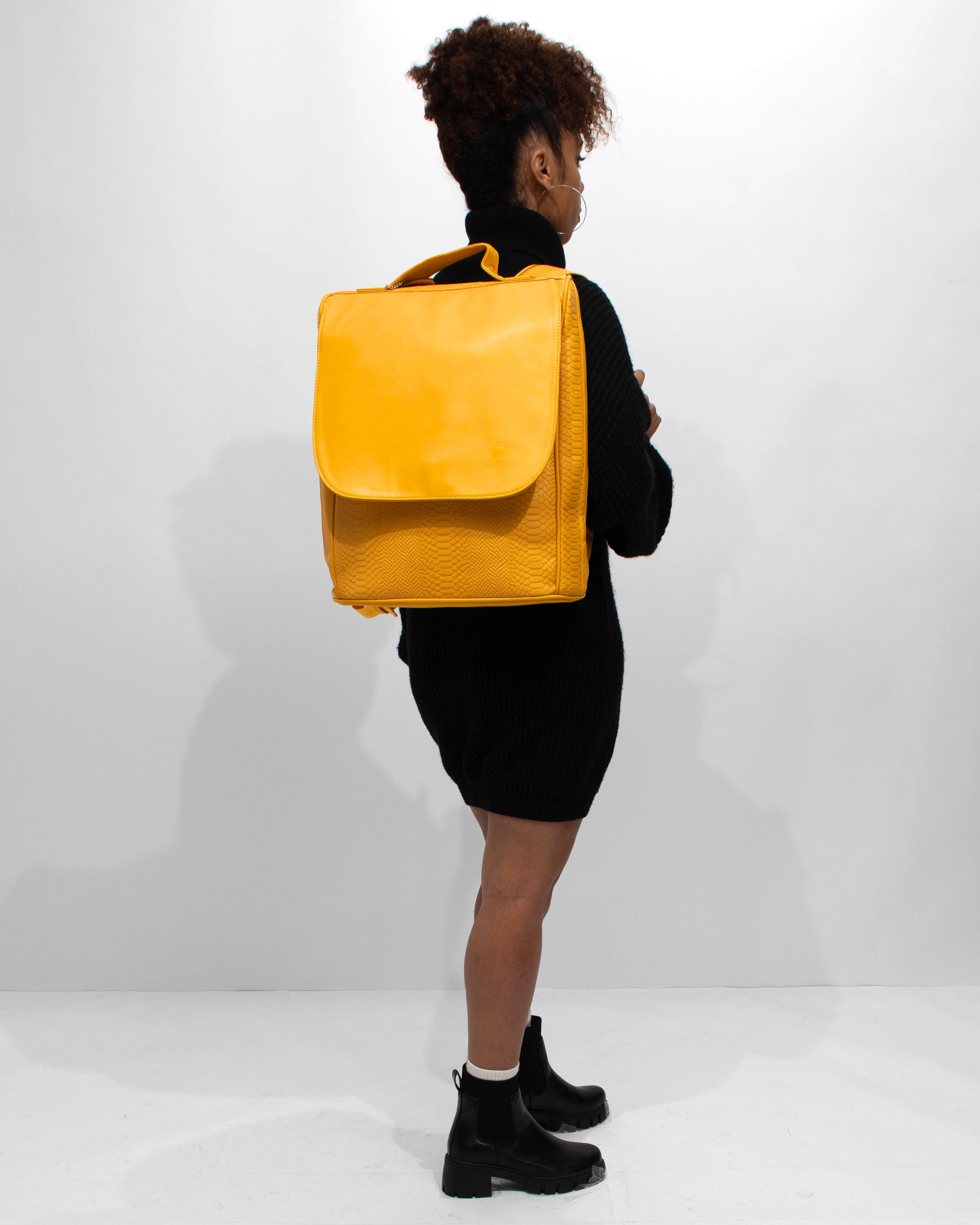 Apollo 1 Mustard Yellow Backpack - Durable Travel & School Backpack for Men & Women | Perfect for Hiking, Commuting & College