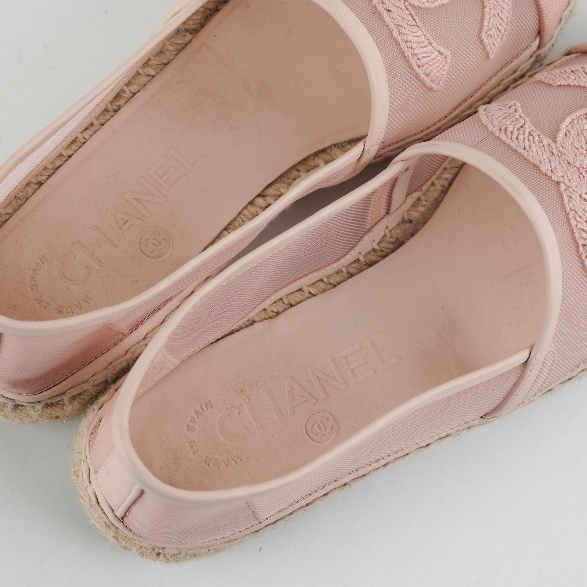 Chanel Pink Cord Cruise Espadrilles Women's Shoes Size 36 - Comfortable Summer Casual Flats for Beach, Vacation & Everyday Wear