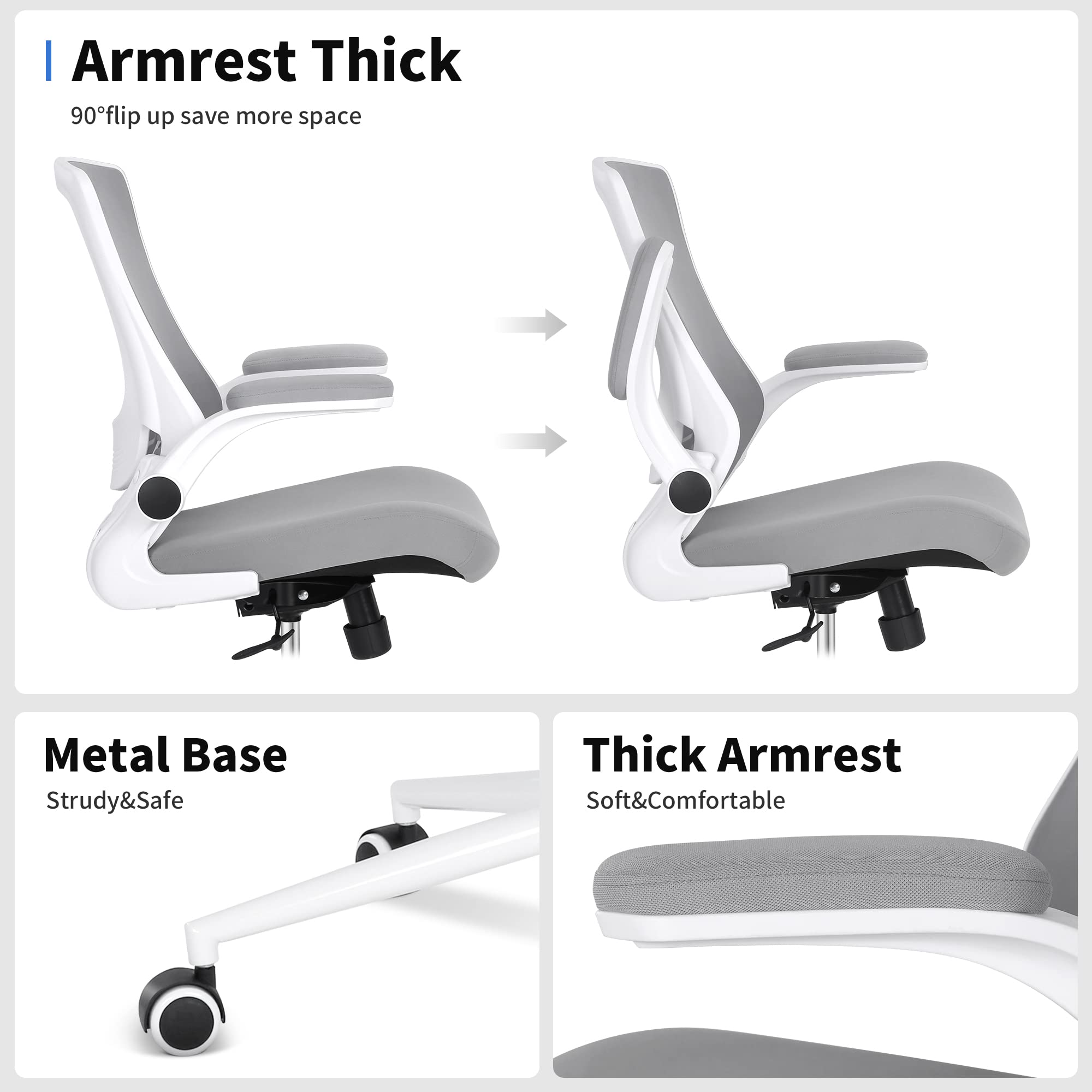Misolant Adjustable Height Drafting Chair - Ergonomic Office Chair for Standing Desks with Foot Ring - Fabric High Stool for Counter Height Workstations - Perfect for Artists, Architects & Home Office Use