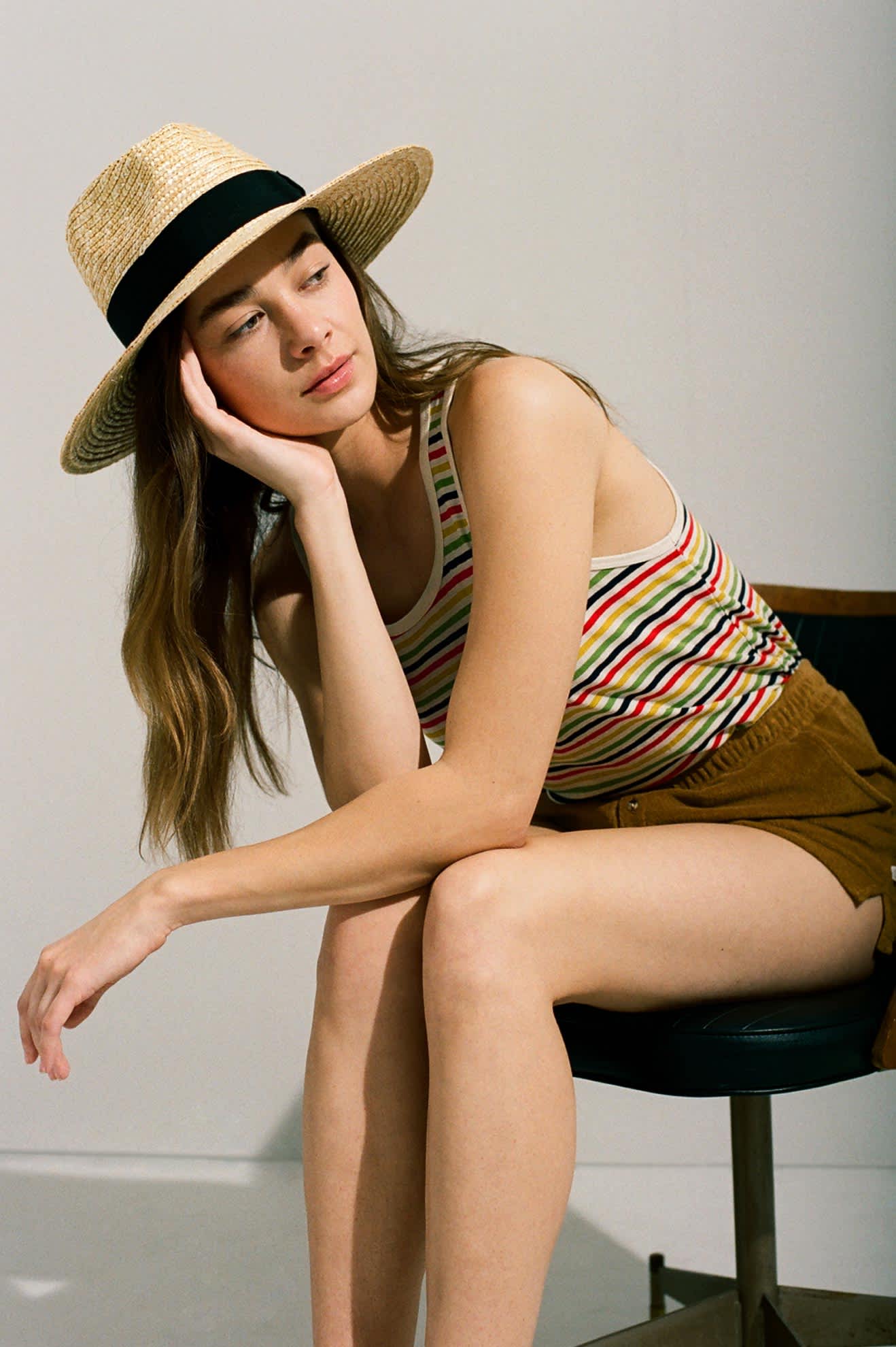 Joanna Hat - Stylish Honey-Colored Sun Hat for Women - Perfect for Beach, Garden, and Outdoor Activities