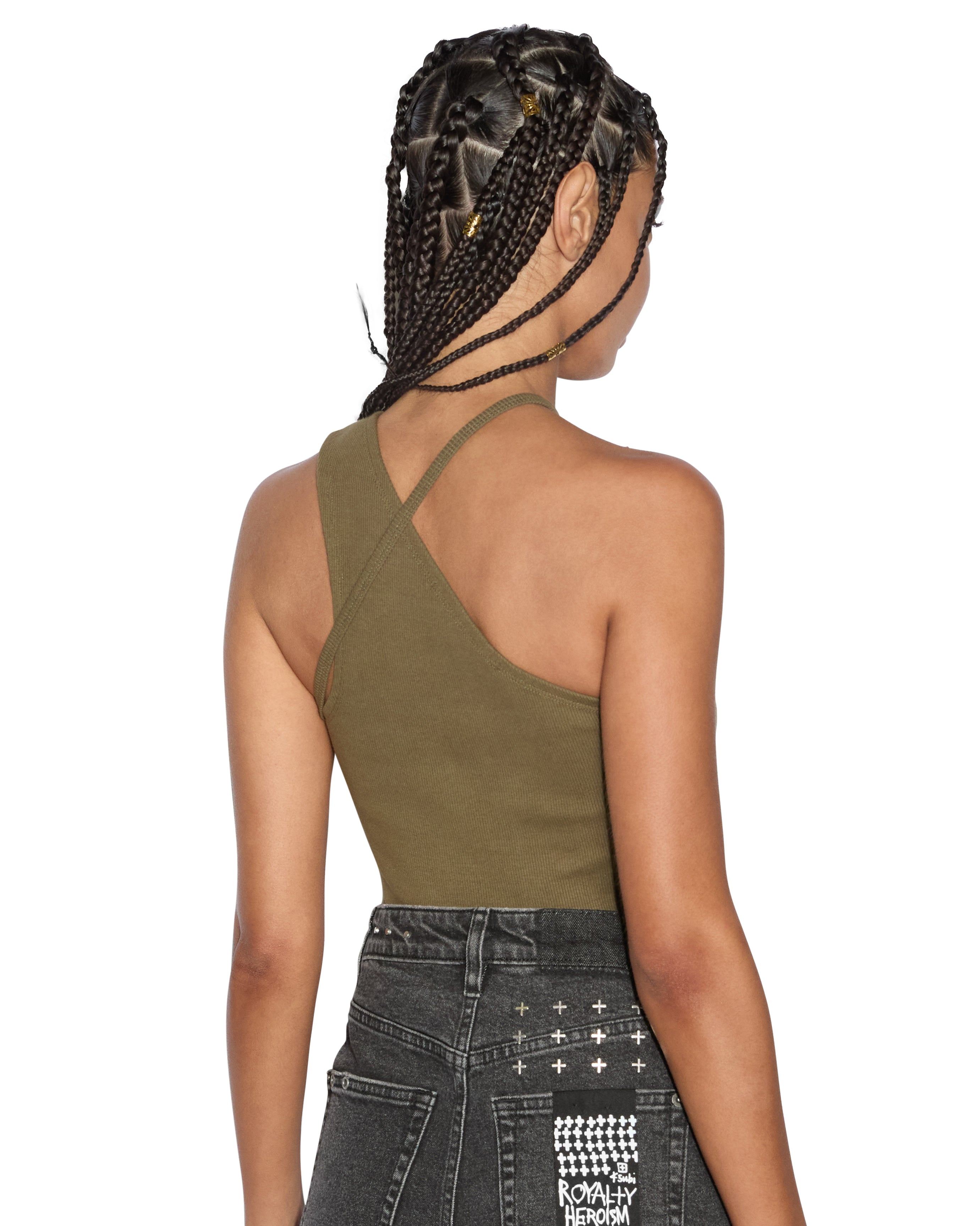 Score Tank Top in Khaki - Comfortable Casual Wear for Women | Perfect for Gym, Yoga, and Everyday Outfits