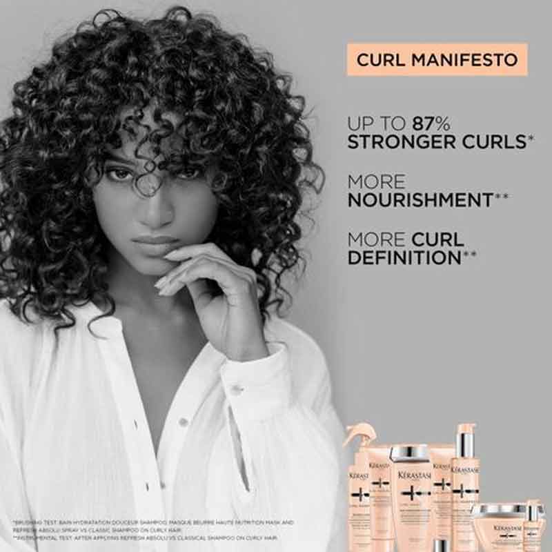 Kérastase Curl Manifesto Curl Defining Gel Cream - Hydrating & Enhancing for Curly Hair - Perfect for Daily Styling & Frizz Control