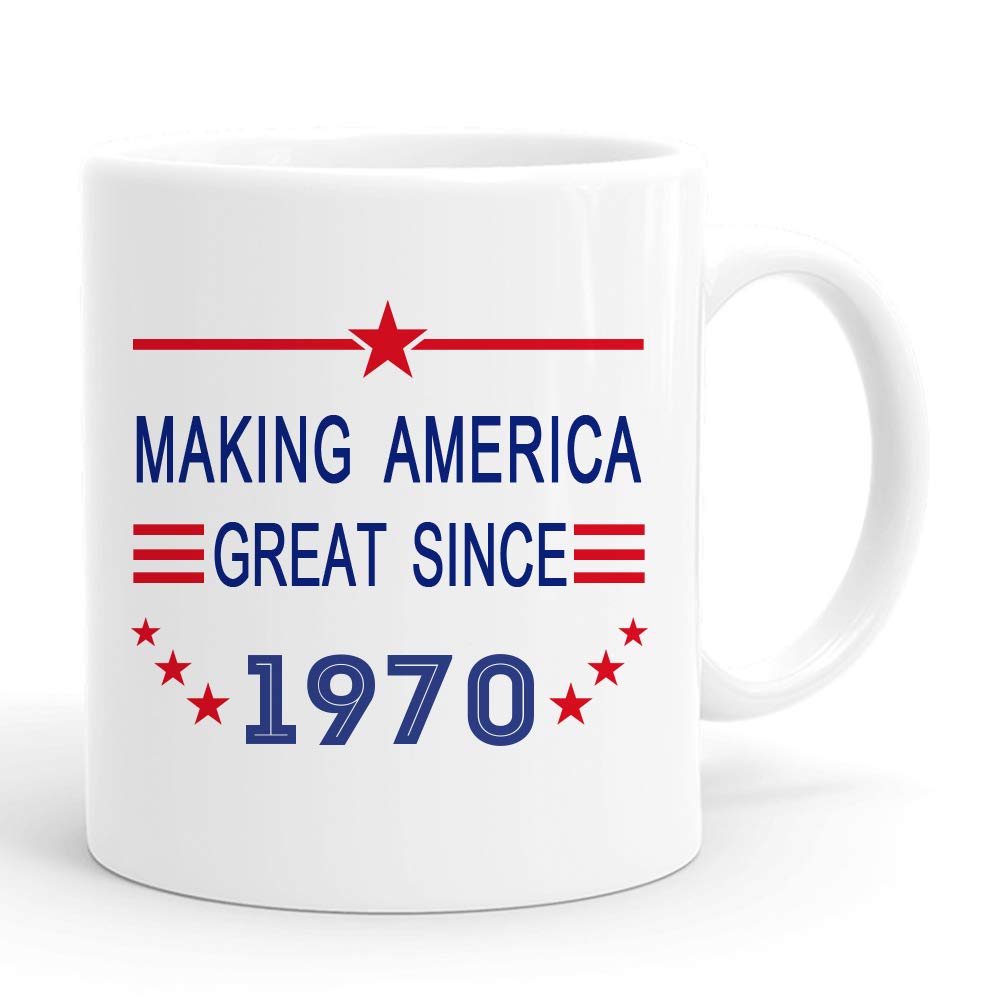 Joey Making America Great Since 1970 Mug - 11oz Funny 50th Birthday Gift for Women, Mom, Wife, Sister, Grandma & Coworker - Perfect for Coffee, Tea & Office Use
