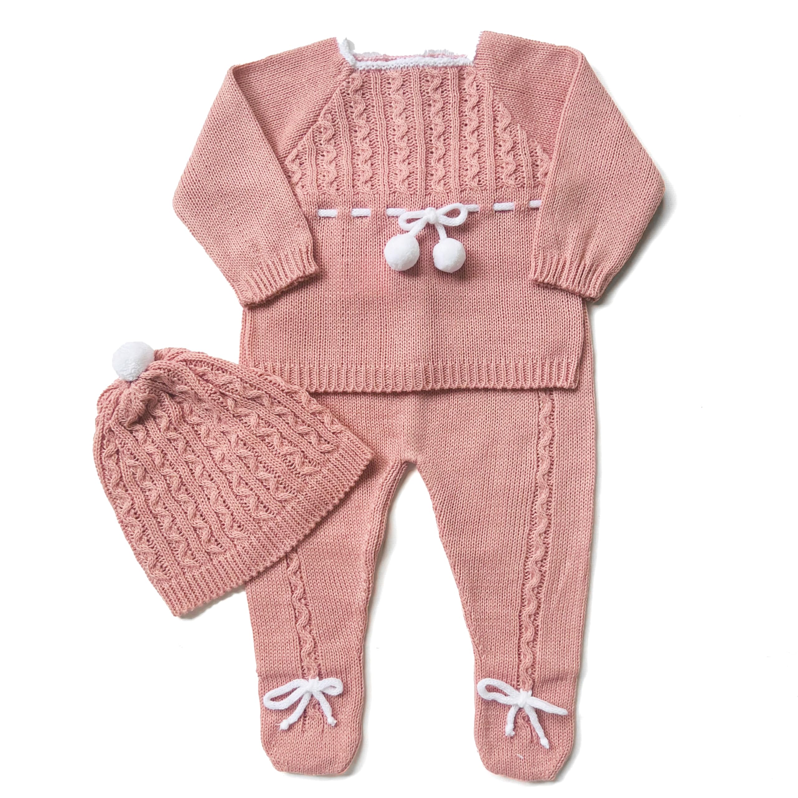 Newborn Baby Knitted Clothes Set - Soft Cotton Coming Home Outfit for Boys & Girls | Perfect for Hospital Photos, Christening & First Birthday