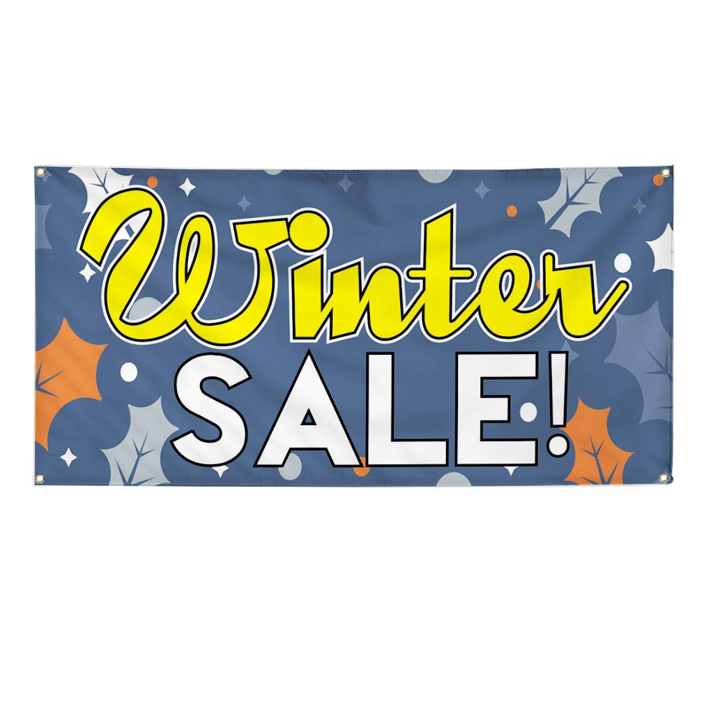 Premium Vinyl Banner - 48x96 Inches with 8 Grommets | Heavy-Duty Weatherproof Outdoor Sign for Business Advertising, Yard Sales & Events | Winter Special - Multiple Sizes Available | Perfect for Storefronts, Trade Shows & Construction Sites