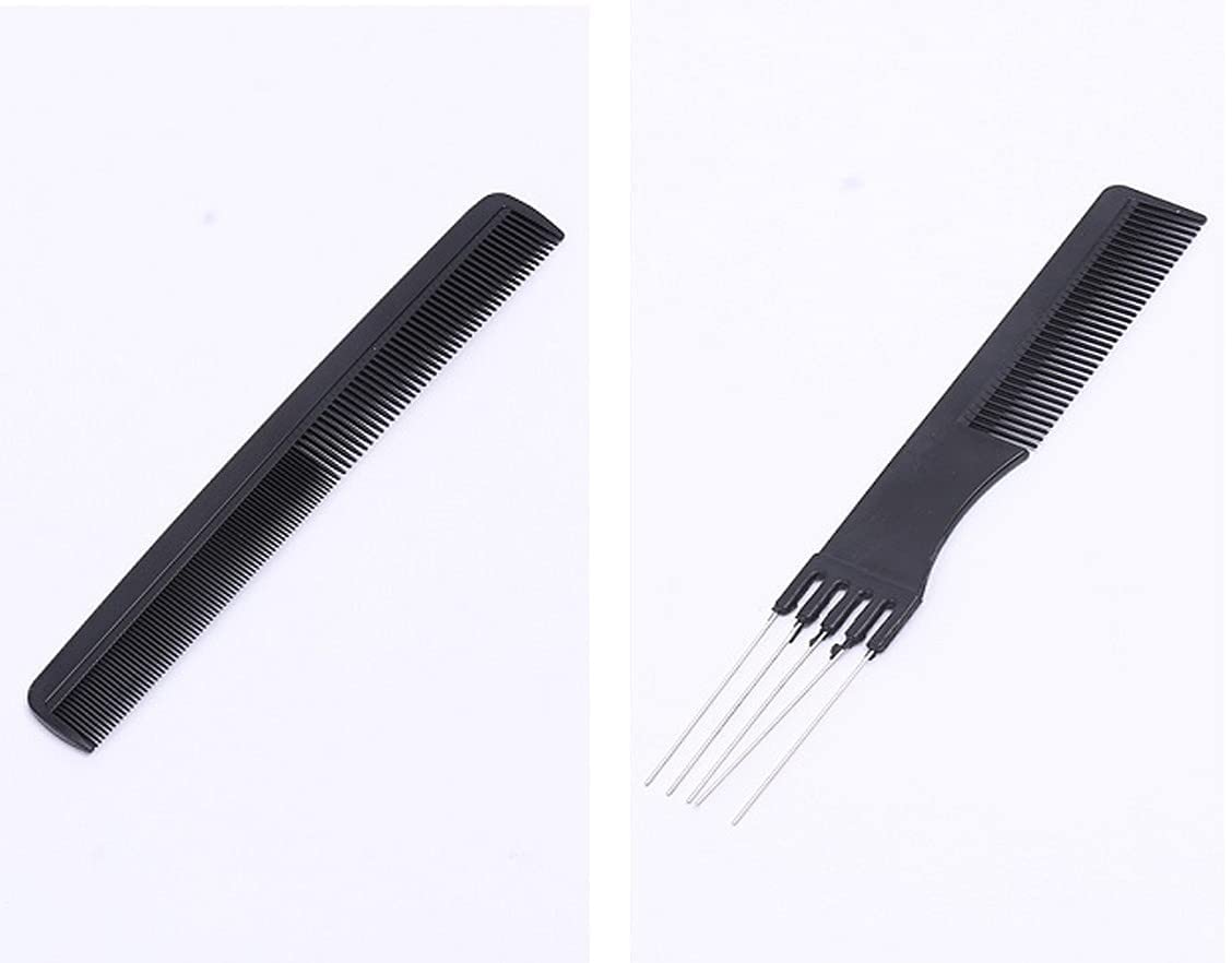 10-Piece Professional Hair Comb Set - Plastic Styling Combs Kit with Rat Tail, Wide Tooth, Detangling Combs & Hair Paddle Brush - Unisex Barber Tools for All Hair Types - Perfect for Salon, Home Styling & Travel