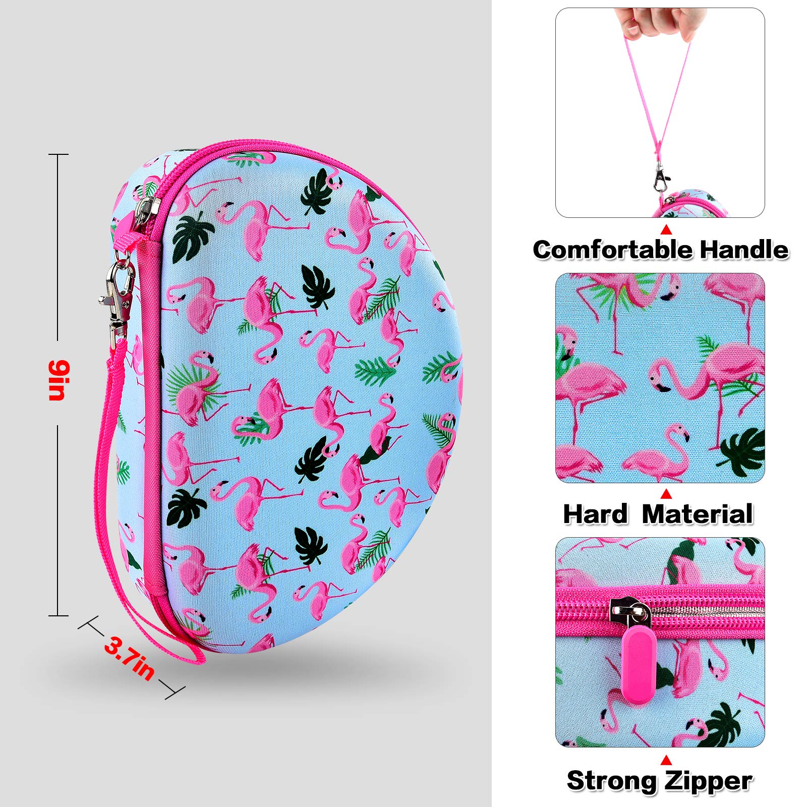 Riwbox CT-7 Pink Cat Ear Wireless Bluetooth Headphones Case - Compatible with iClever, ONITOO, TCJJ, Picun & FosPower Over-Ear Headphones - Protective Storage Box for Kids & Teens - Perfect for School, Travel & Gaming Accessories