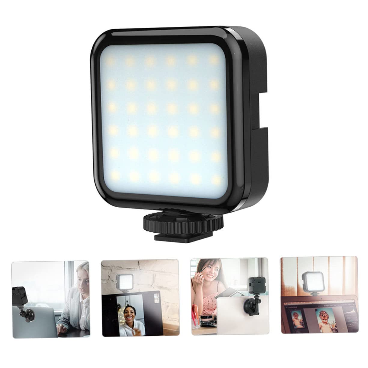 MIKIKIT 3-Pack LED Fill Light Panel for Video Conferencing, Photography & Zoom Meetings - Portable Desktop Lighting for Laptop, Camera, Webcam - Perfect for Home Office, Streaming & Content Creation