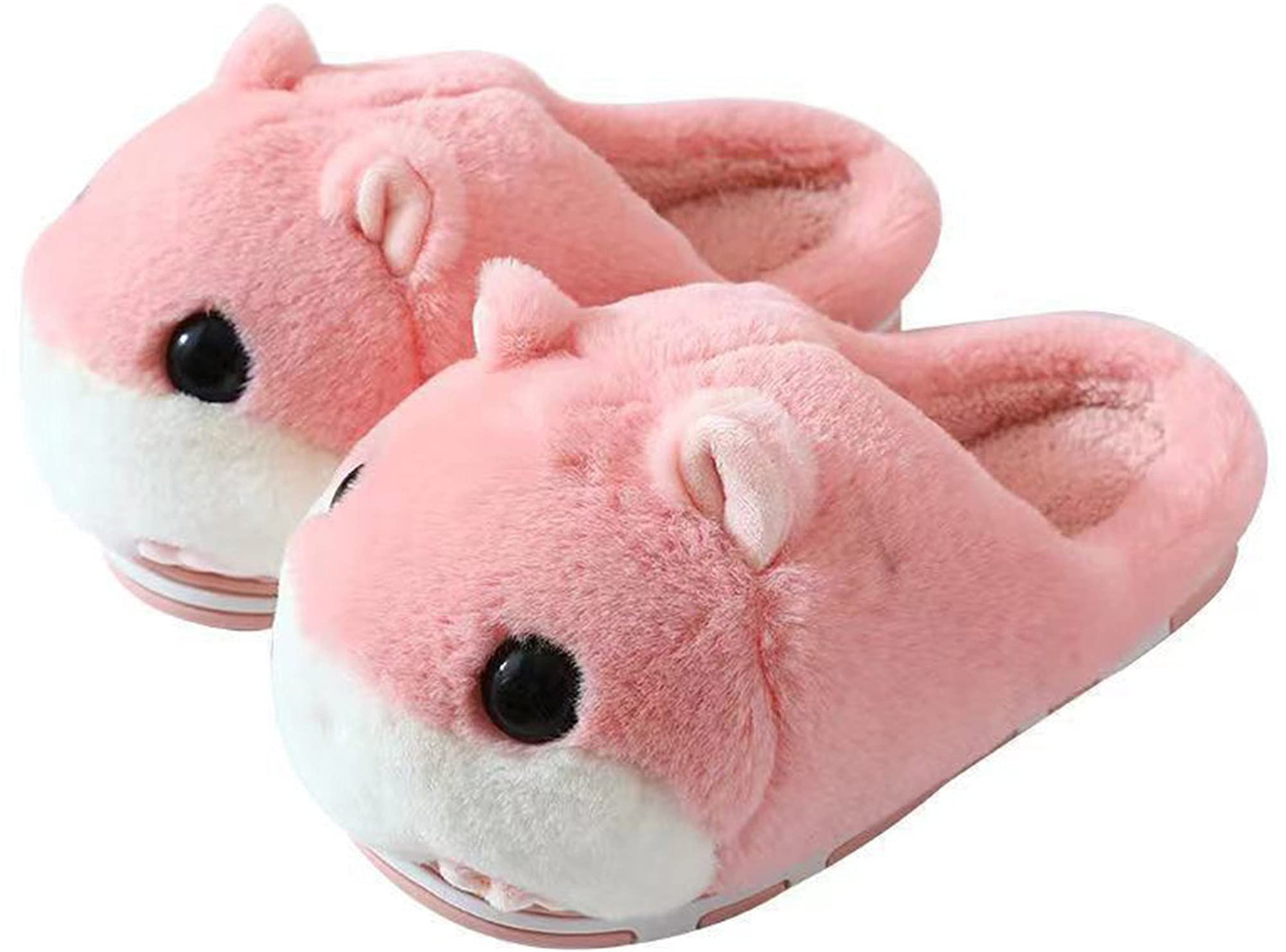 LANFIRE Women's Cute Hamster Slippers - Cozy Fuzzy Animal House Shoes with Soft Plush Interior for Winter Warmth - Perfect for Indoor Lounging, Gift Giving and Holiday Comfort