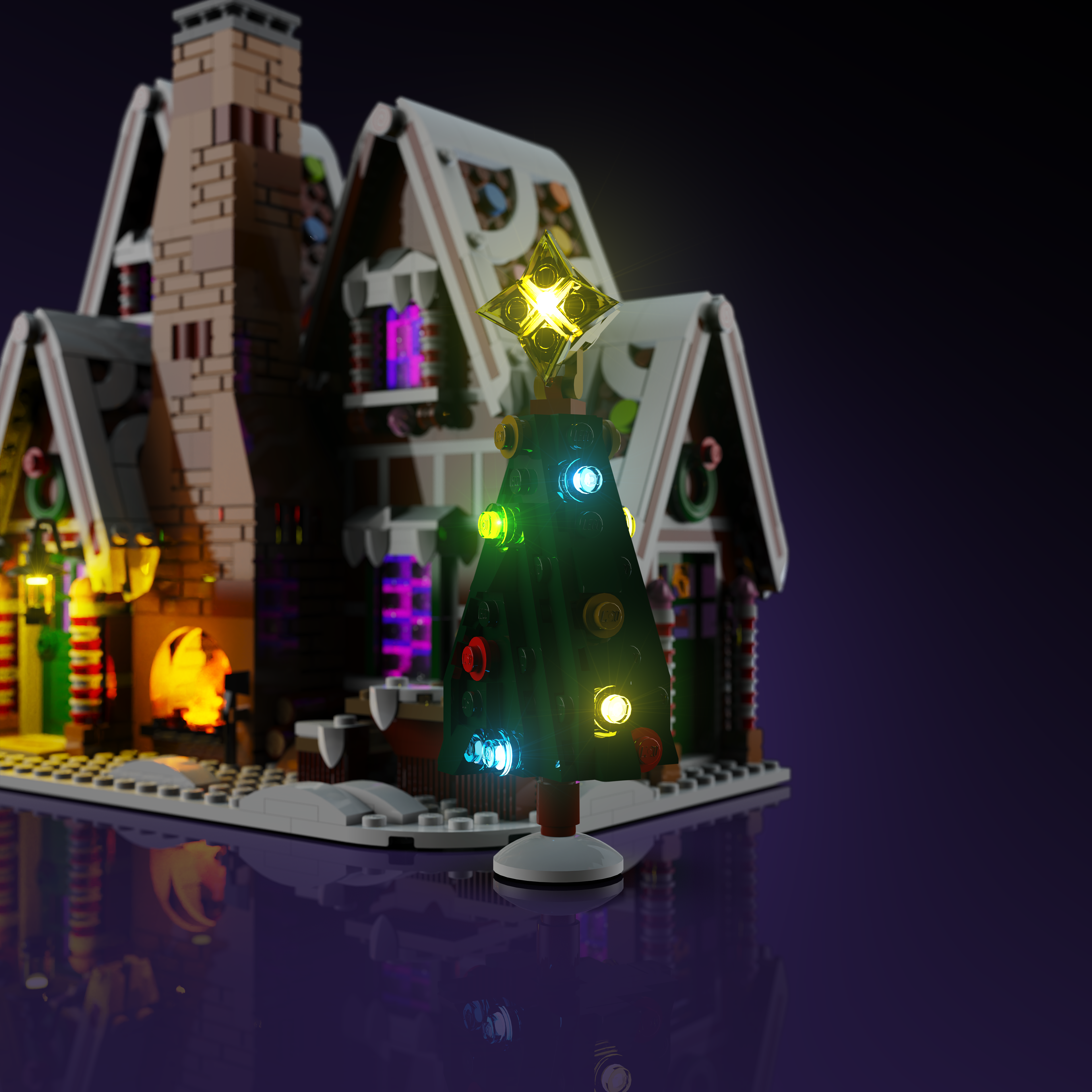 LEGO® Gingerbread House #10267 Light Kit - DIY LED Lighting Set for LEGO Holiday Village - Perfect for Christmas Decor & Gift Giving