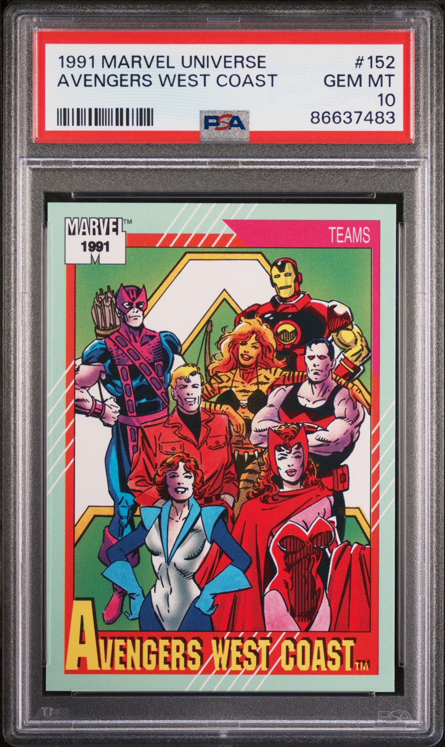 1991 Marvel Universe Avengers West Coast #152 PSA 10 Graded Comic - Rare Collectible for Superhero Fans & Comic Book Investors | Perfect for Display, Gifts, and Investment Portfolios