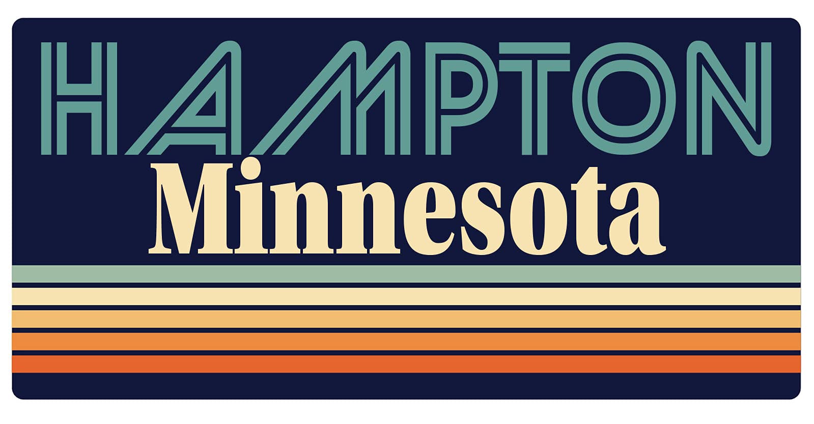 Vintage Retro Fridge Magnet - 5 x 2.5 Inch Minnesota Souvenir - Perfect for Refrigerators, Lockers & Office Decor