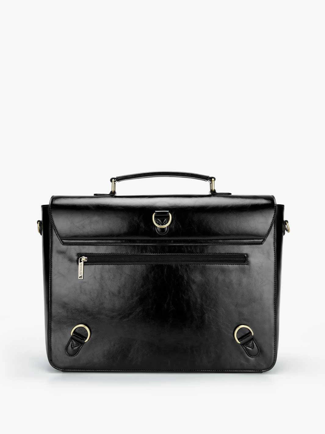 Vintage 15.6 Inch Leather Briefcase for Men & Women - Classic Business Laptop Bag with Adjustable Shoulder Strap - Perfect for Office, Travel & Daily Commute