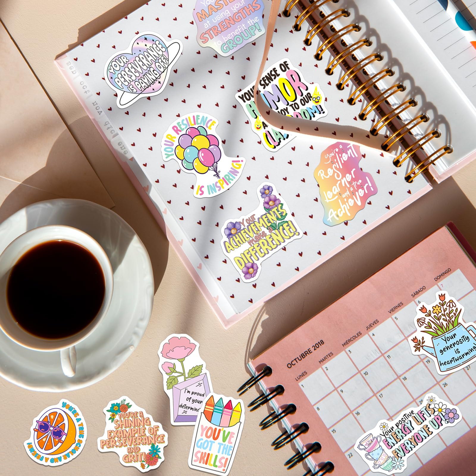 200Pcs Positive Affirmation Stickers for Kids - Motivational Quotes & Encouraging Praise Stickers for Students, Teachers, Classrooms, Water Bottles - Perfect for School, Home, and Daily Inspiration