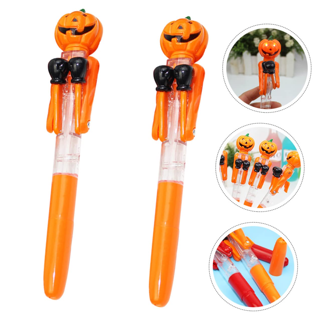 DIYEAH 4-Pack Cute Gel Ballpoint Pens - Smooth Writing Adorable Fun Pens for School, Office & Journaling - Perfect Student Gift & Pumpkin Prize Pens