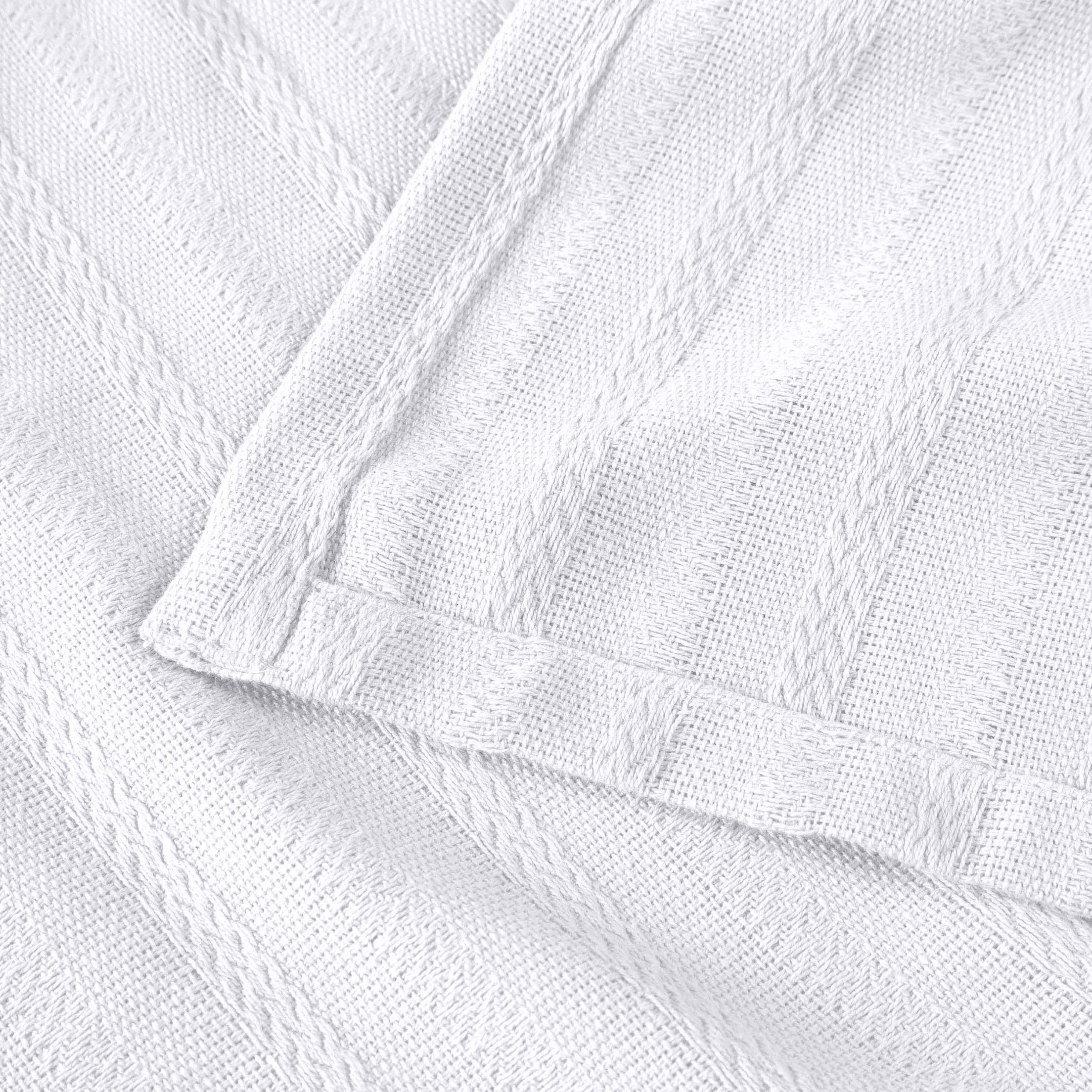 Soft Clara Cotton Textured Striped Lightweight Woven Blanket - Perfect for Sofa, Bed & Outdoor Picnics