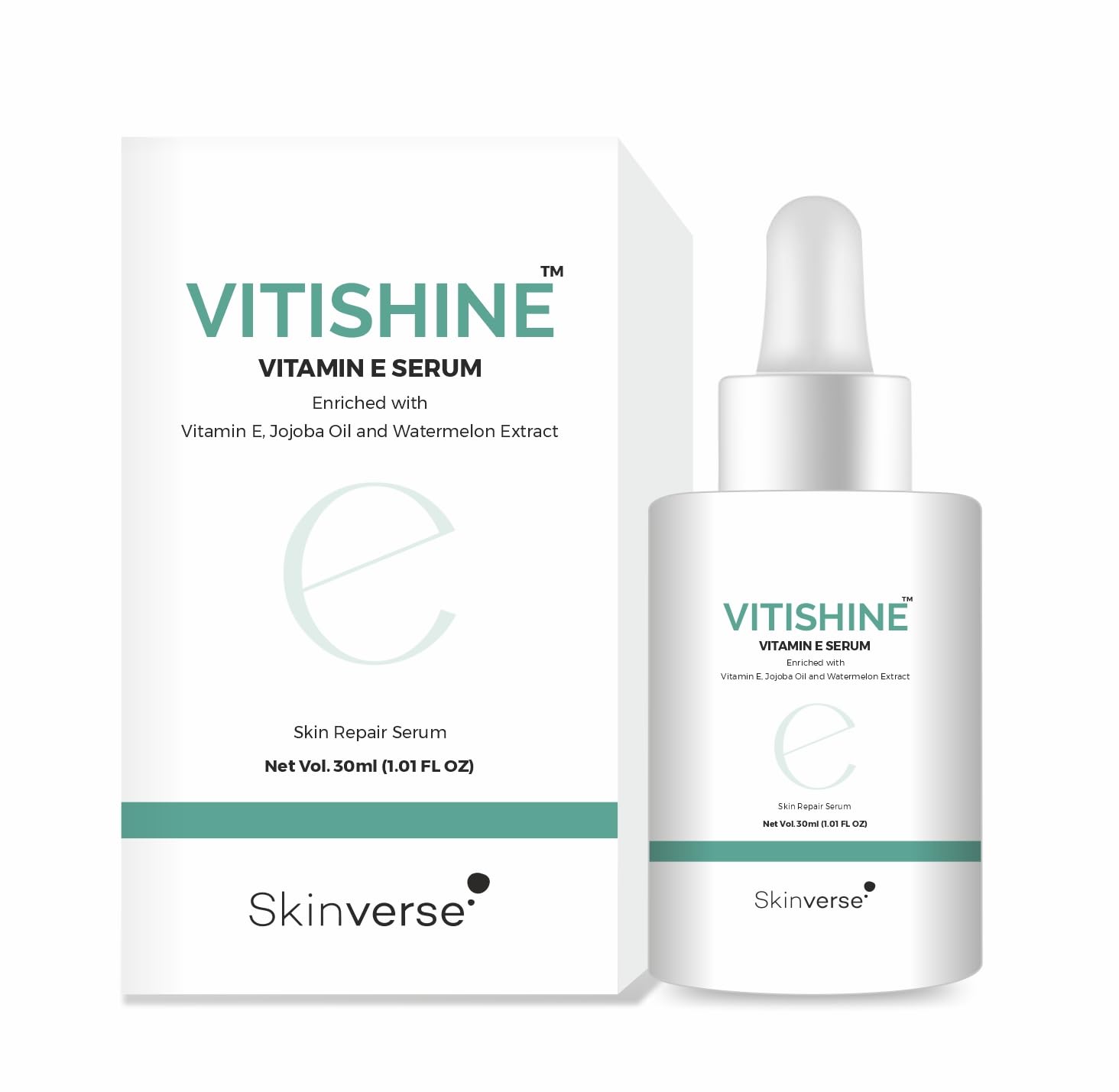 Skinverse Vitishine Serum - Brightening Vitamin C Face Serum for Glowing Skin | Anti-Aging & Dark Spot Treatment | Perfect for Daily Skincare Routine & Night Care