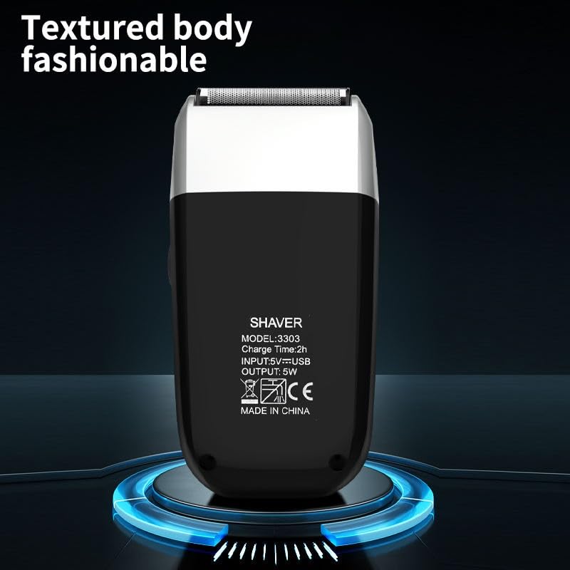 Premium 3-Blade Electric Shaver for Men - Rechargeable Wet/Dry Beard Trimmer & Bald Head Shaver with Washable Heads | Ideal for Travel, Gym, Home Use & Daily Grooming | Perfect Gift for Father's Day & Birthday