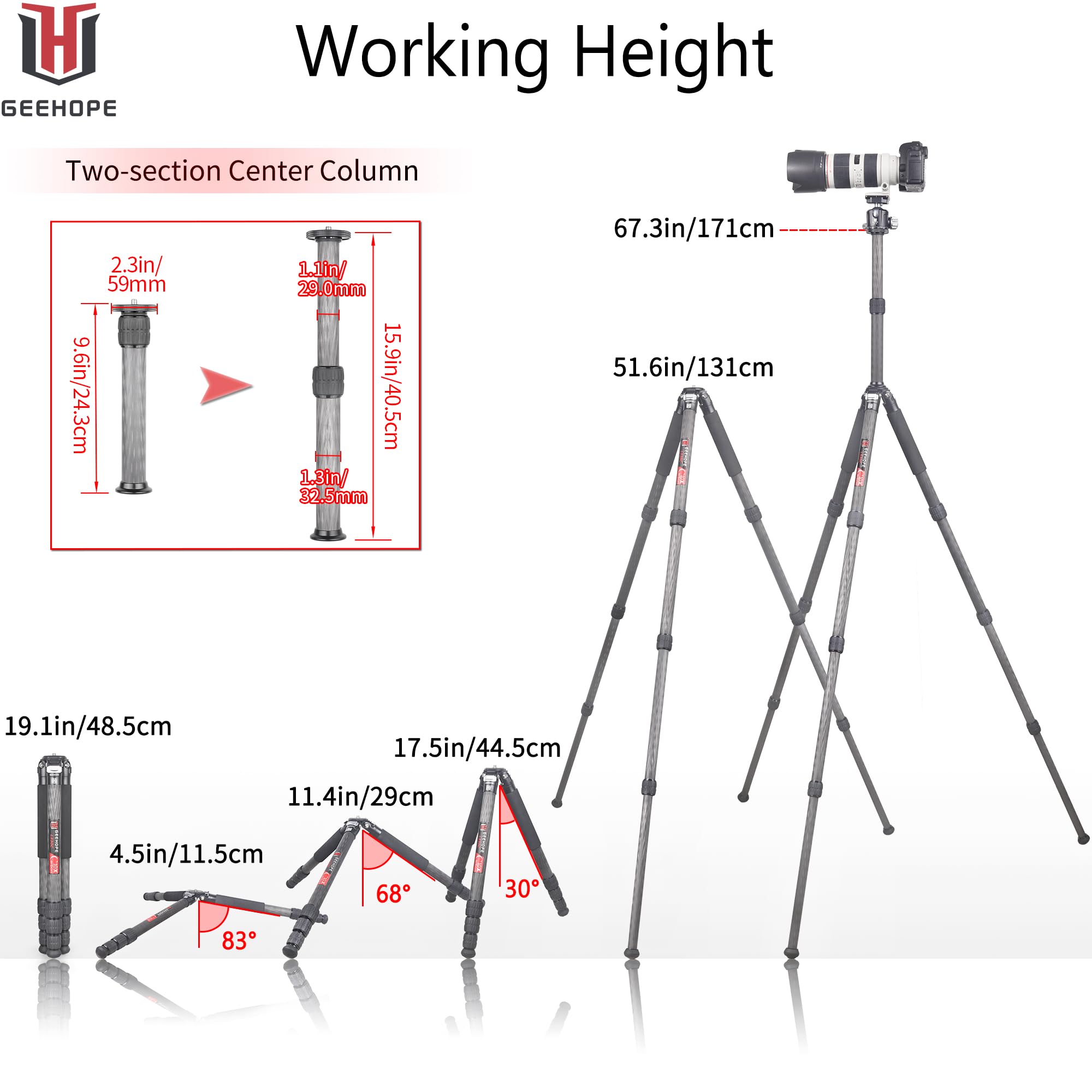 L330C Carbon Fiber Tripod - 1.3