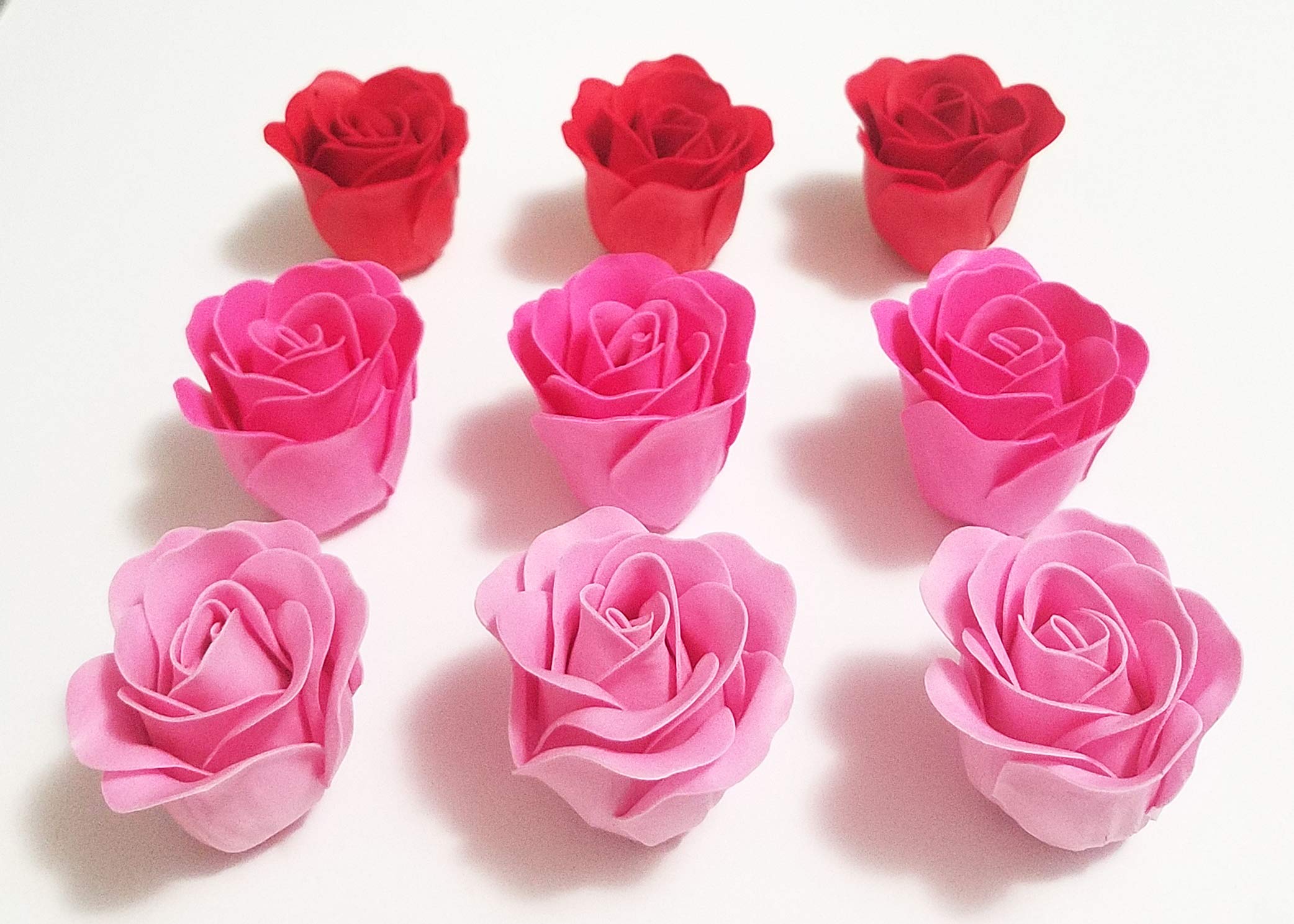 3 Boxes (27 Pcs) Red Flora Scented Rose Bath Soap with Essential Oils - Gift Boxed Floral Soap for Anniversary, Birthday, Wedding, Valentine's & Mother's Day - Perfect for Romantic Gifts & Luxury Bath Time Relaxation