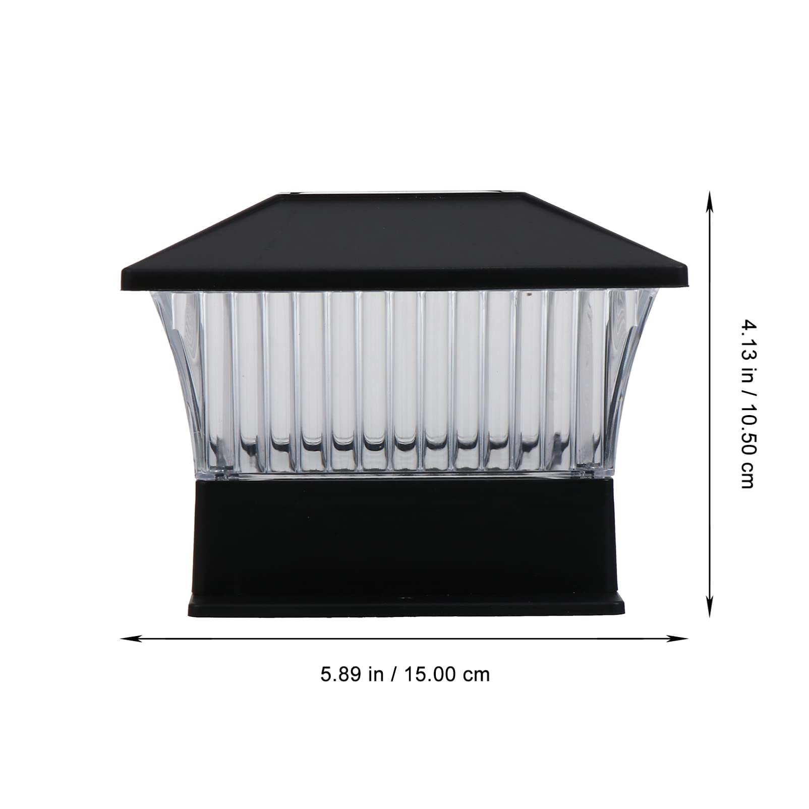 OSALADI 2 Pack Solar Post Lights Outdoor - Waterproof LED Solar Pillar Lamps for Garden, Pathway, Patio, Yard & Landscape Decoration - Dusk to Dawn Auto On/Off Lighting for Home & Commercial Use