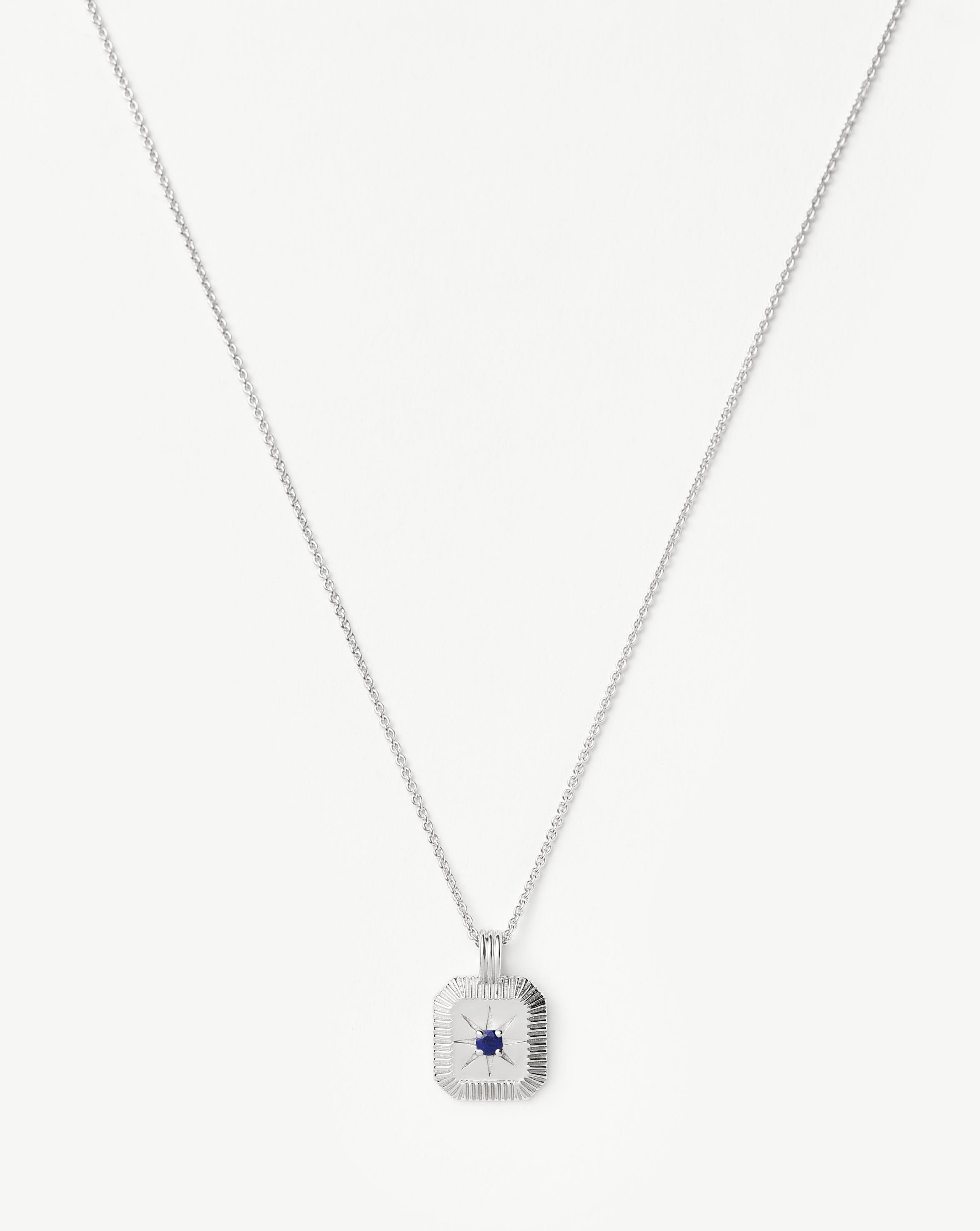 September Birthstone Pendant Necklace - Genuine Lapis Lazuli Jewelry for Women | Elegant Gift for Birthday, Anniversary & Special Occasions