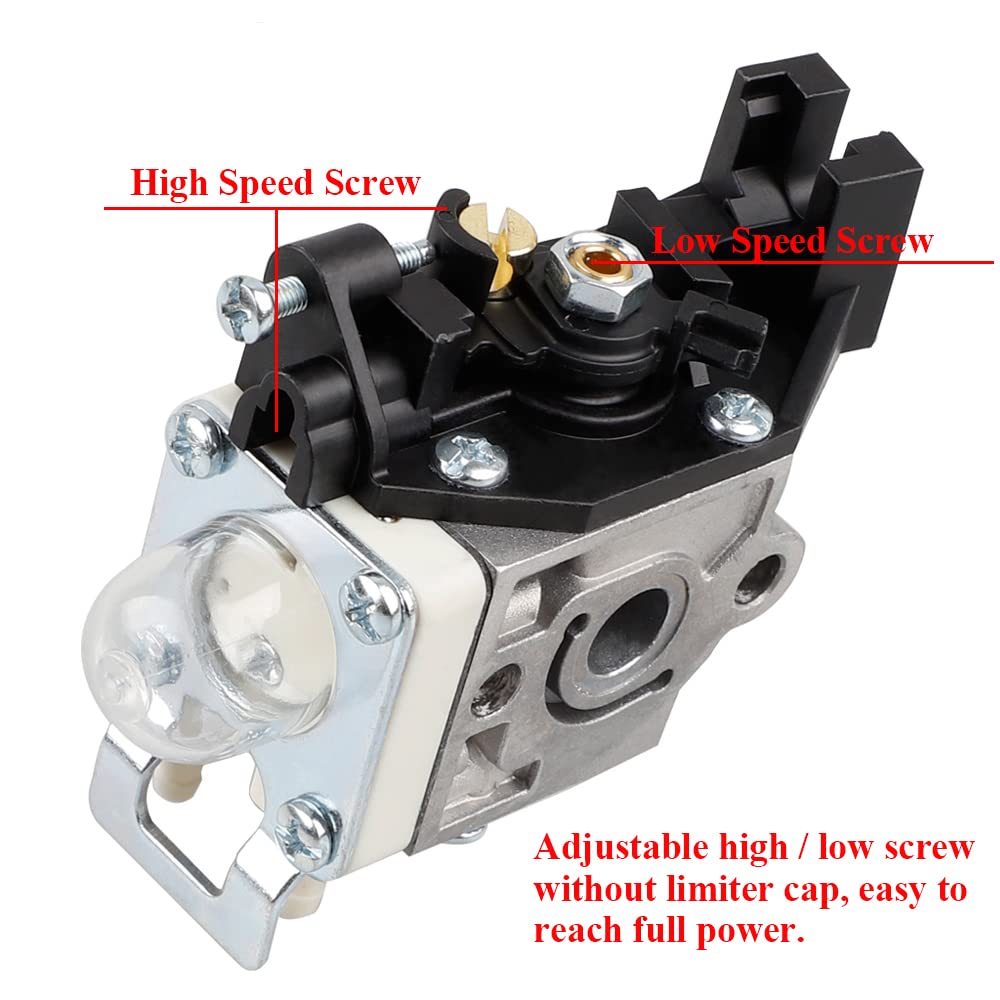ECHO SRM225 GT225 String Trimmer Carburetor Replacement Part with Fuel Line & Spark Plug Repair Kit - Compatible with ECHO SRM225, GT225, GT225i, GT225L, PAS225, PE225, PPF225, SHC225 Models - Perfect for Lawn Maintenance, Weed Trimming & Garden Tool Repair