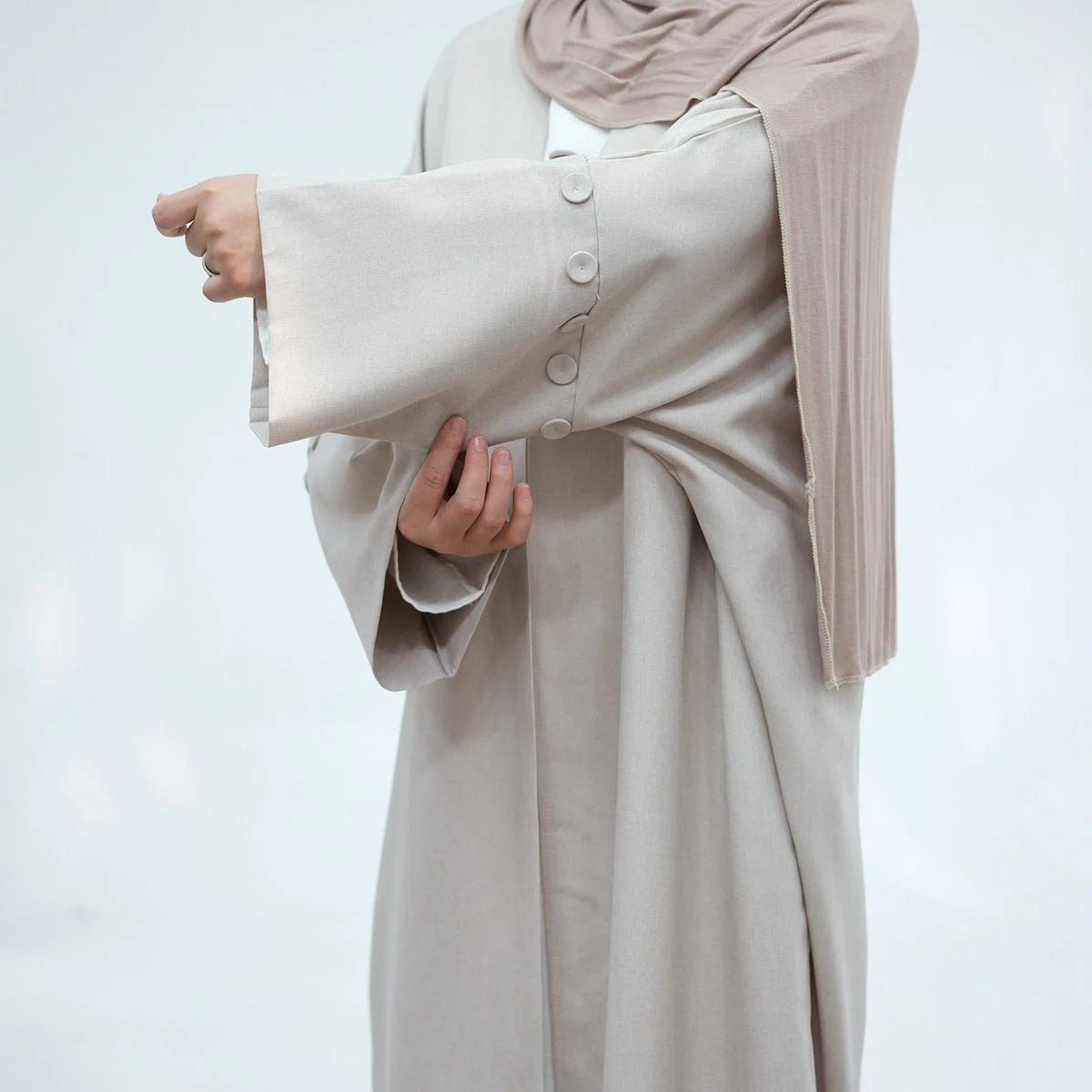 Elegant Open Front Cardigan Abaya Dress #24878 - Perfect for Modest Fashion, Prayer Wear & Everyday Comfort