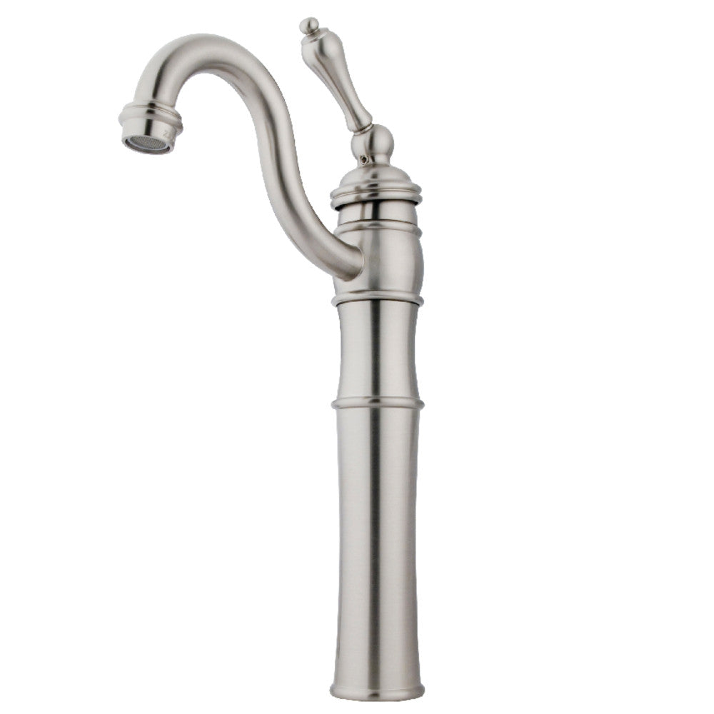 Kingston Brass KB3425AL Modern Vessel Sink Faucet - Single Hole Bathroom Sink Faucet with High Arc Spout for Vanity, Powder Room & Guest Bathroom