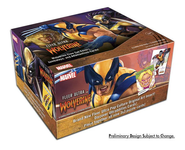 2023 Upper Deck Fleer Ultra Marvel Wolverine Hobby Box - Collectible Trading Cards for Superhero Fans, Perfect for Gifts, Display & Investment