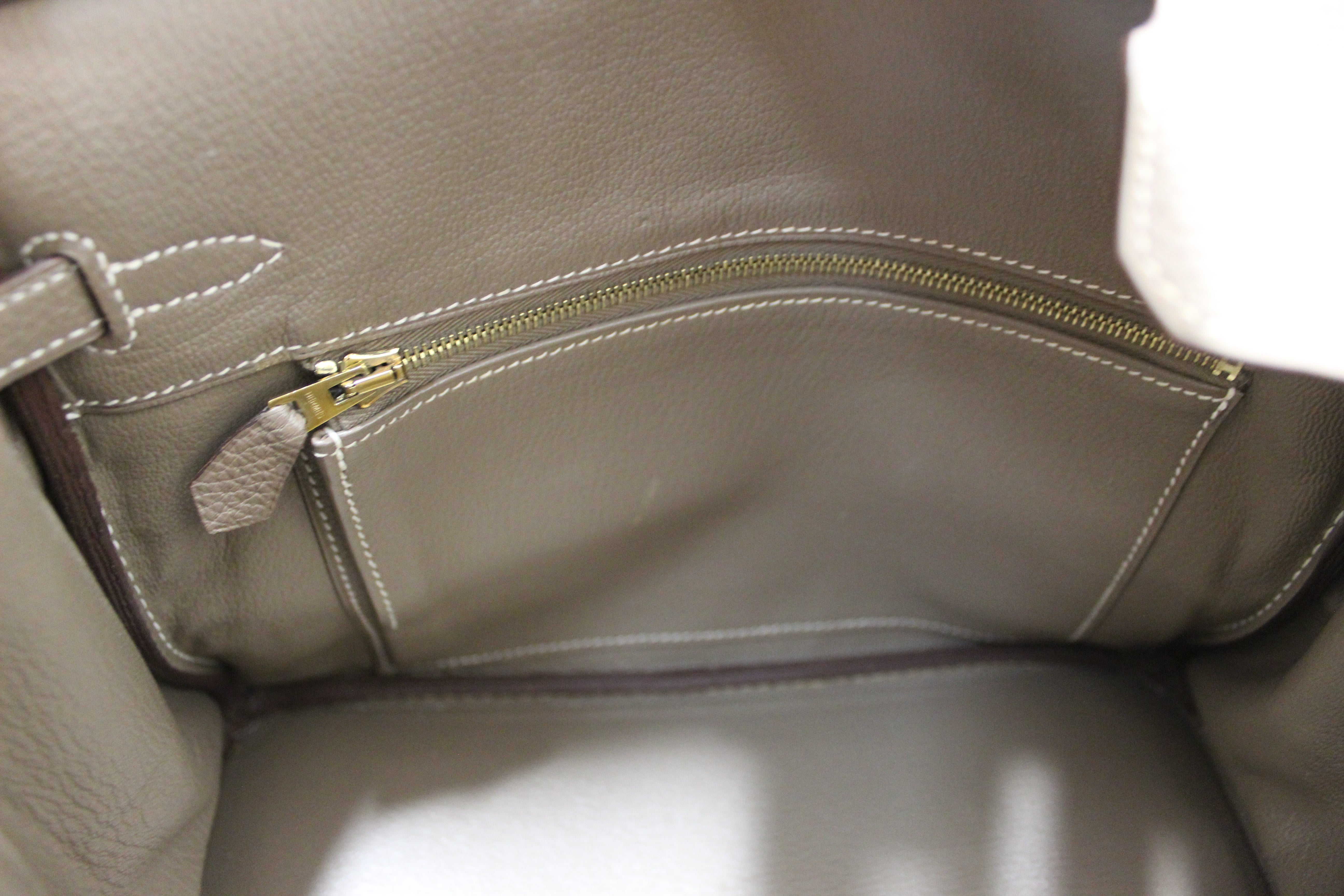 Authentic Hermes Birkin 25 Handbag in Etoupe Togo Leather - Luxury Designer Purse for Women, Perfect for Work, Travel & Special Occasions