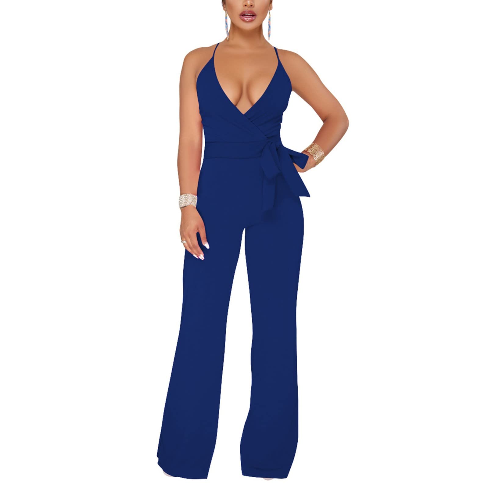 Women's 2-Piece Formal Jumpsuit Outfit - Black Tie Romper with Scrunch Butt Leggings | Winter Workwear & Evening Party Sets | Prime Big Deal Days