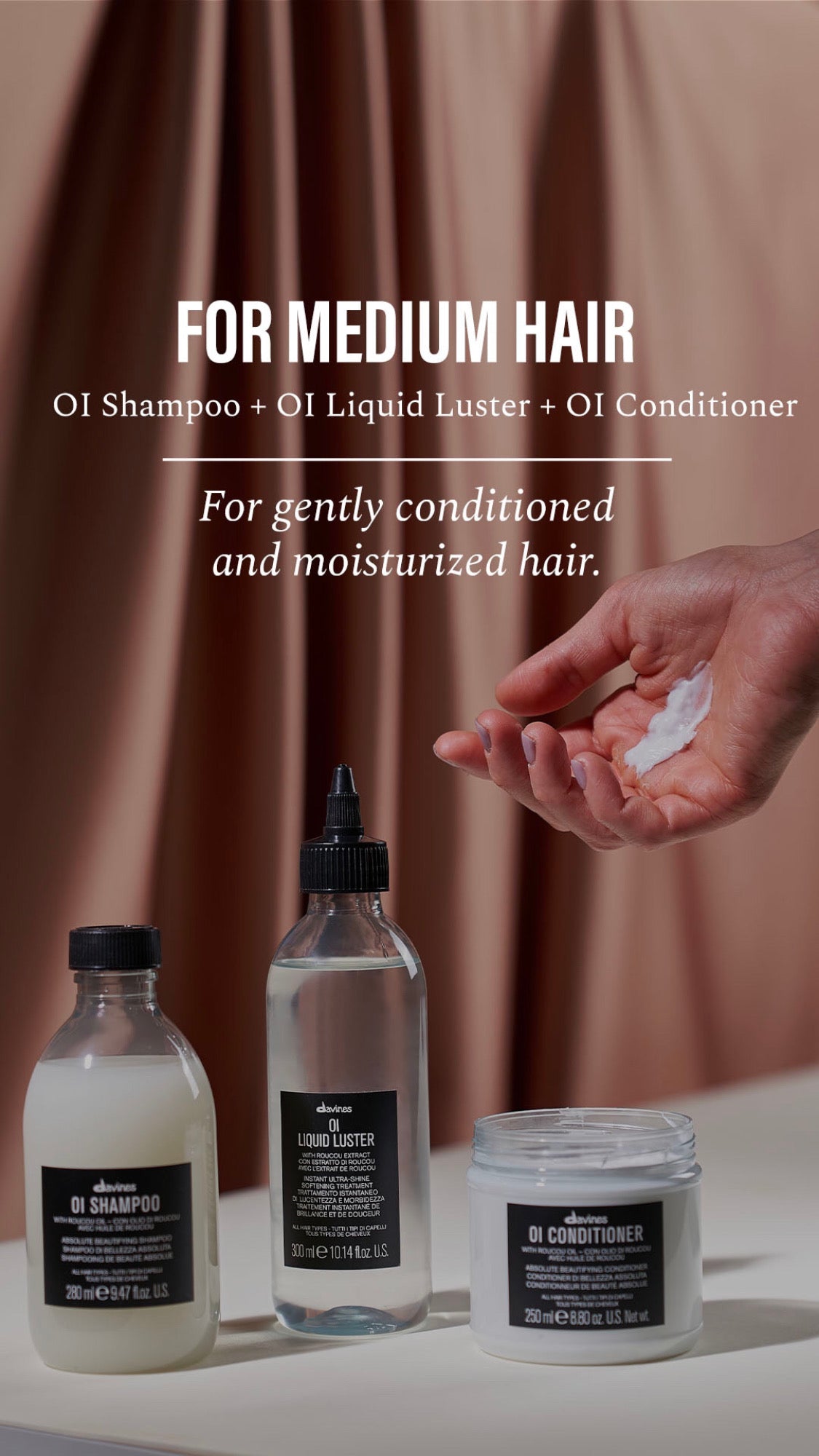 Davines Oi Liquid Luster Shine Treatment - Hair Shine & Frizz Control for Smooth, Glossy Hair - Perfect for Daily Styling & Special Occasions