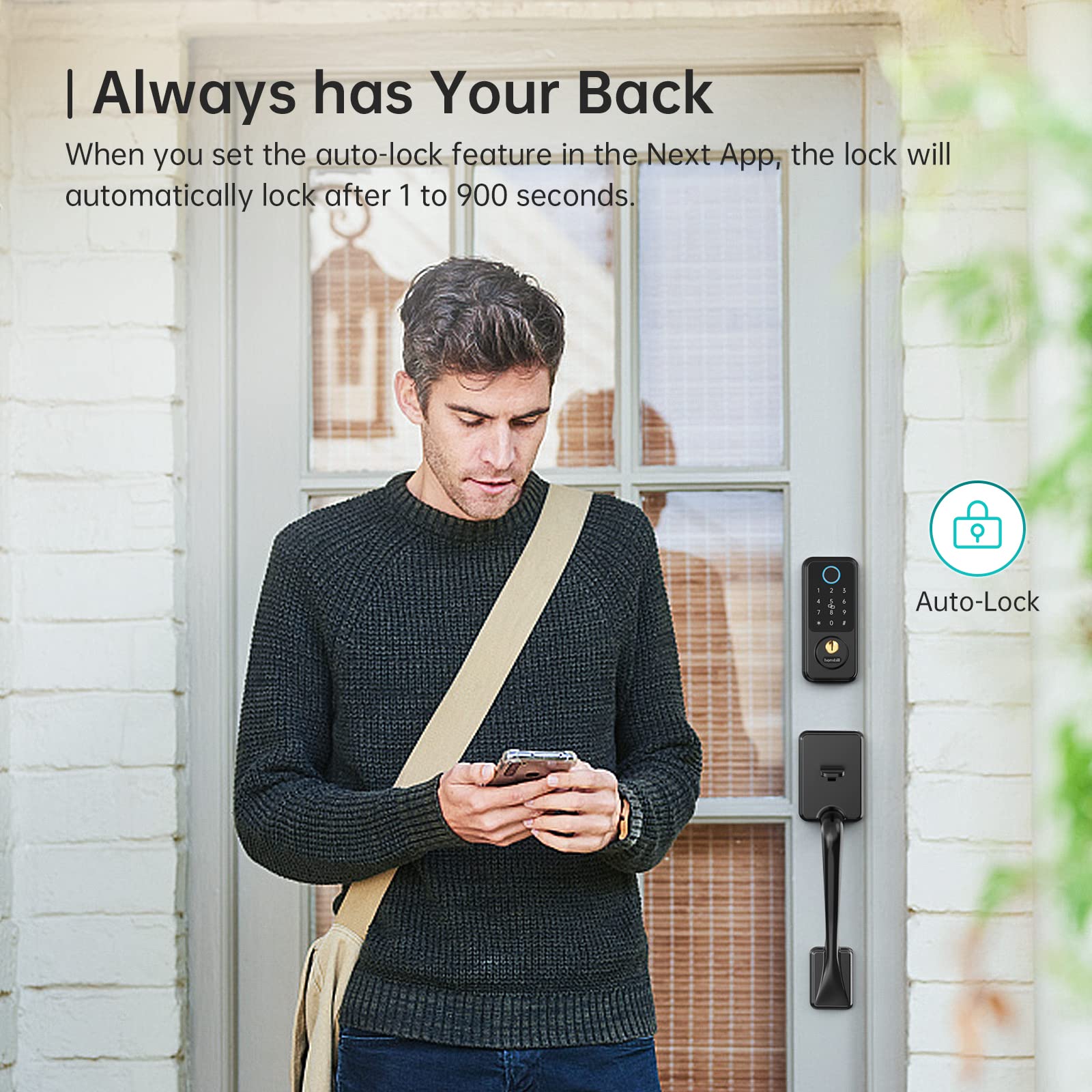 WiFi Smart Door Lock with Alexa & Google Home Compatibility - Keyless Entry Fingerprint Deadbolt - Remote Lock/Unlock via App - Bluetooth Smart Lock with Auto Lock & IC Card Access - Perfect for Home, Office & Vacation Rentals