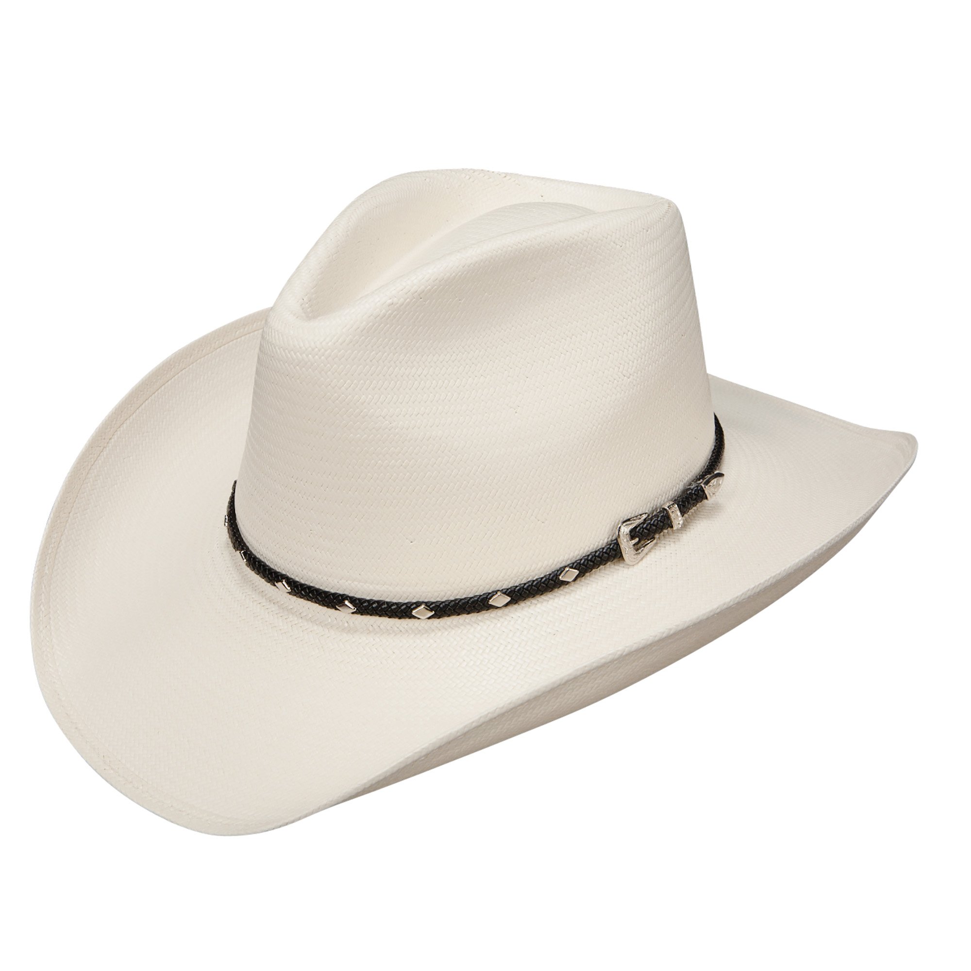 Stetson Diamond Jim Straw Hat for Men - Western Cowboy Hat with Wide Brim - Sun Protection & Breathable - Perfect for Outdoor, Rodeo, and Summer Events